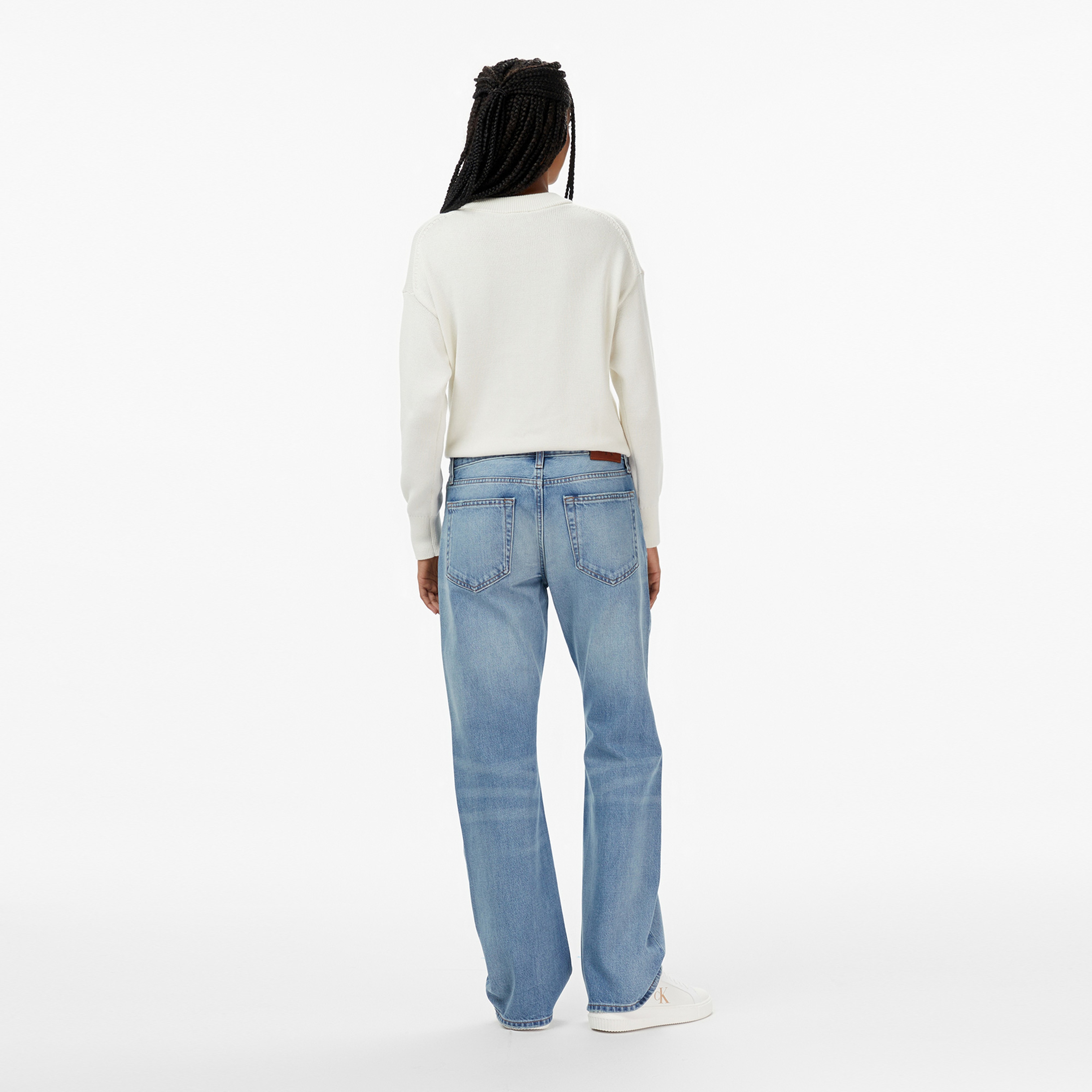 Calvin Klein Relaxed Bootcut Gold Dust Kadın Mavi Jean