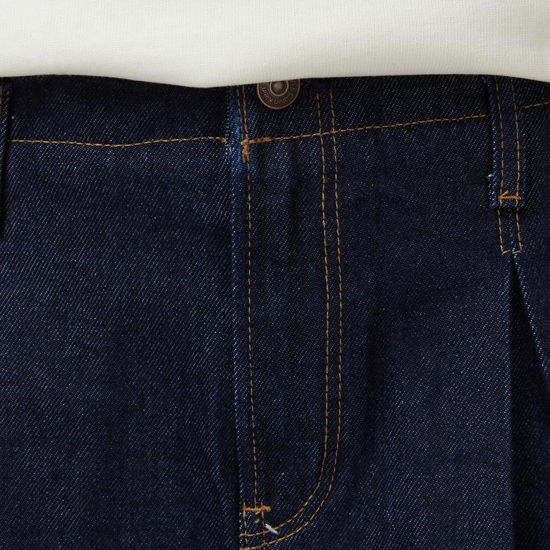 Calvin Klein Pleated Denim Classic Kadın Mavi Etek