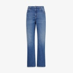 Calvin Klein High Rise Straight Indigo Channe Kadın Mavi Jean