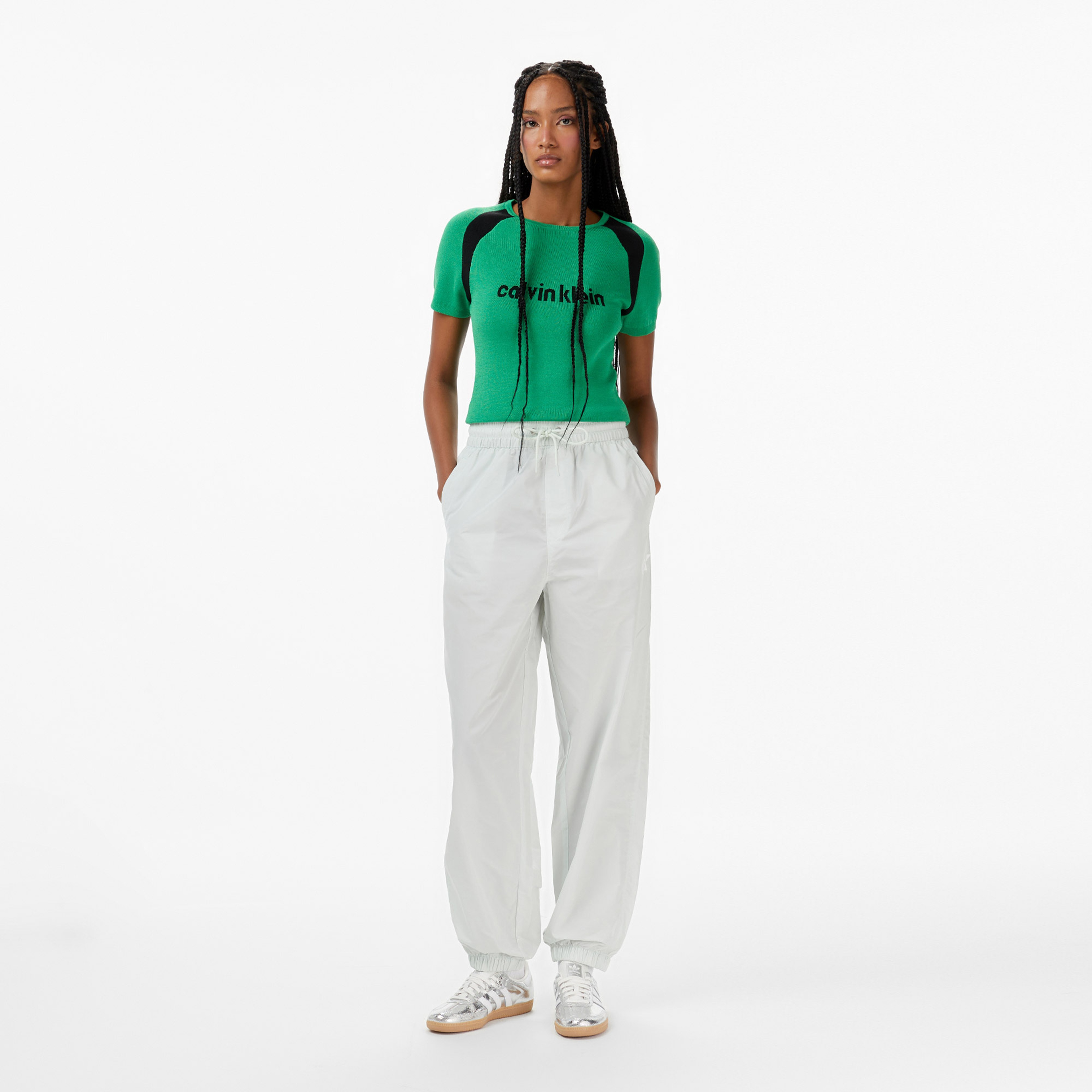 Calvin Klein Pull On Logo Jogger Kadın Yeşil Pantolon