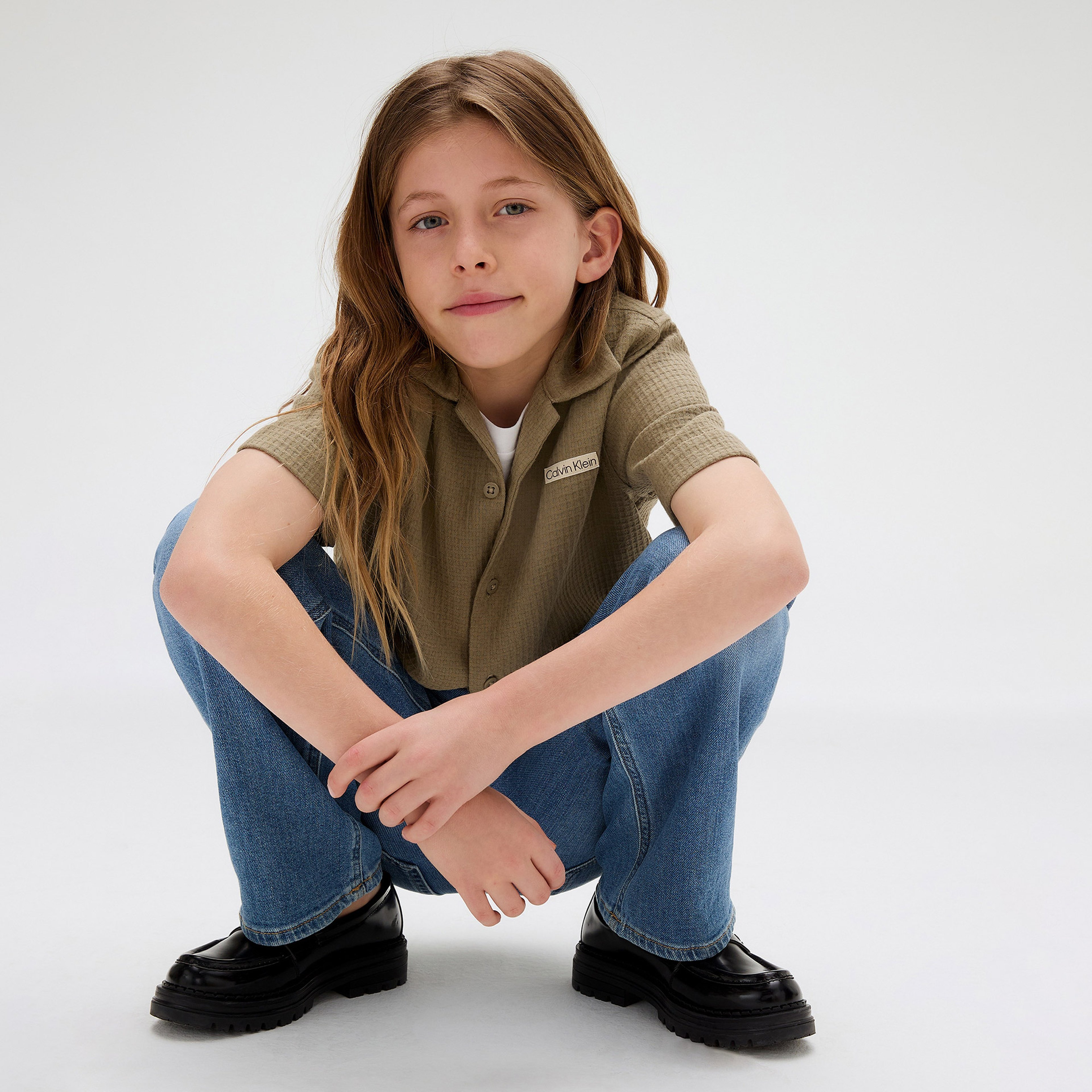 Calvin Klein Straight Wash Çocuk Mavi Jean