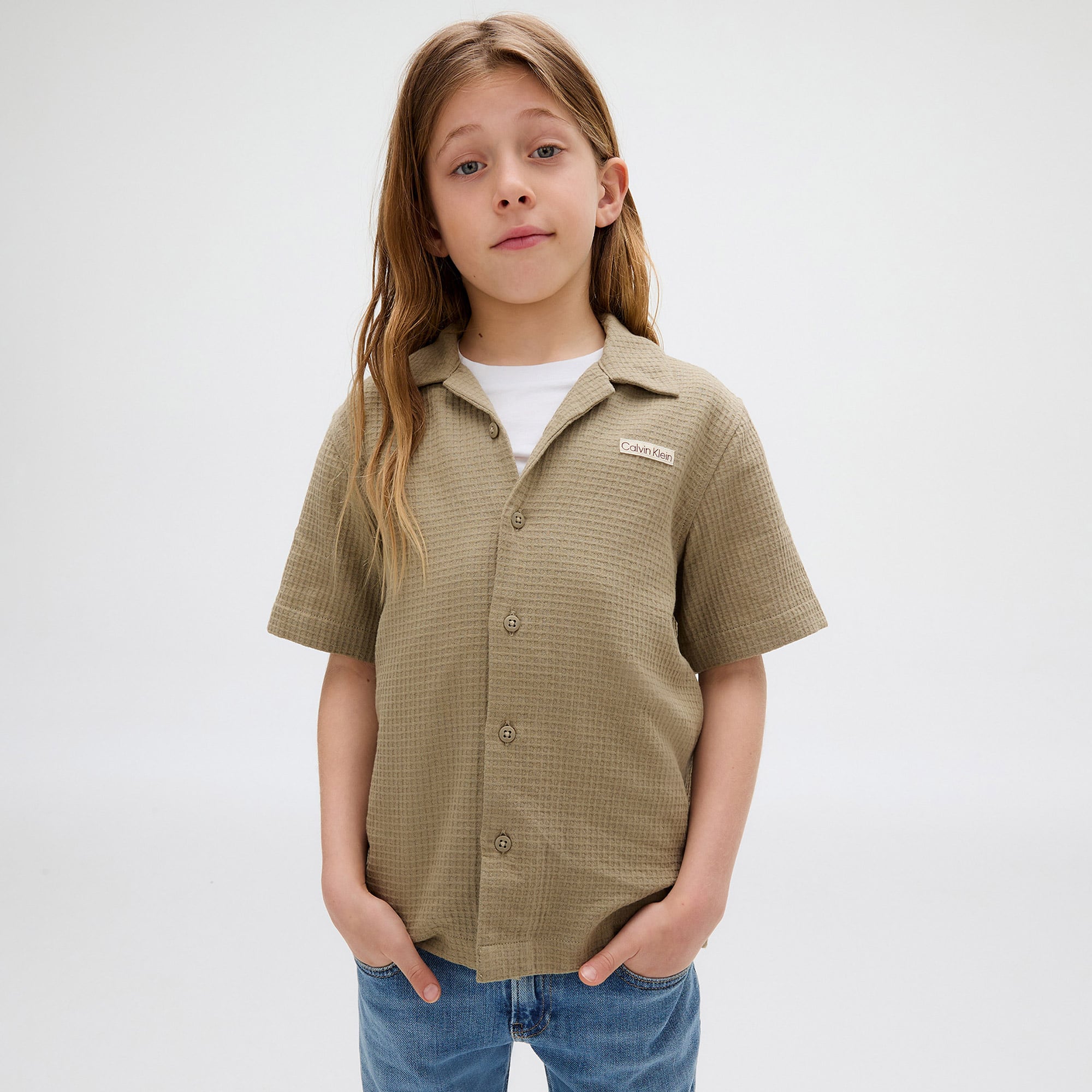 Calvin Klein Straight Wash Çocuk Mavi Jean