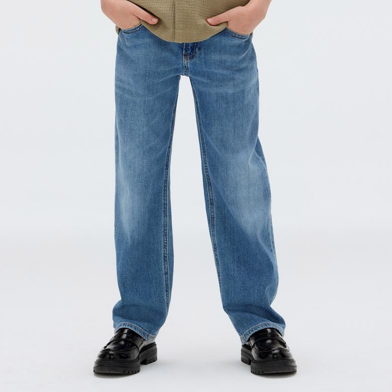 Calvin Klein Straight Wash Çocuk Mavi Jean