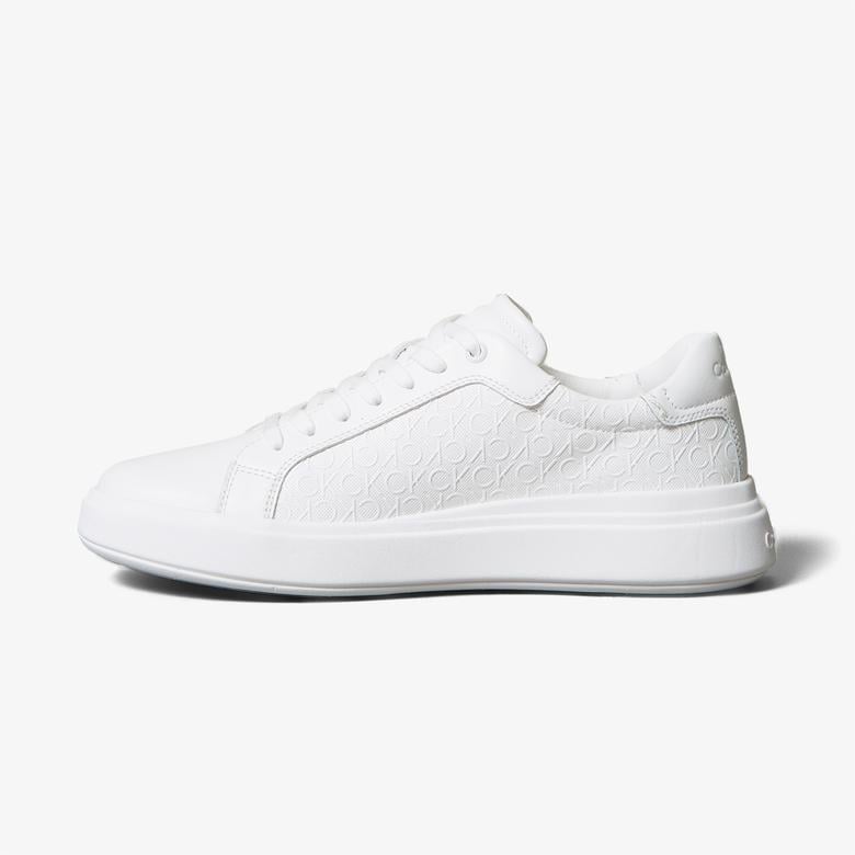 Calvin Klein Chunky Low Top Lace Up Mono Erkek Beyaz Sneaker