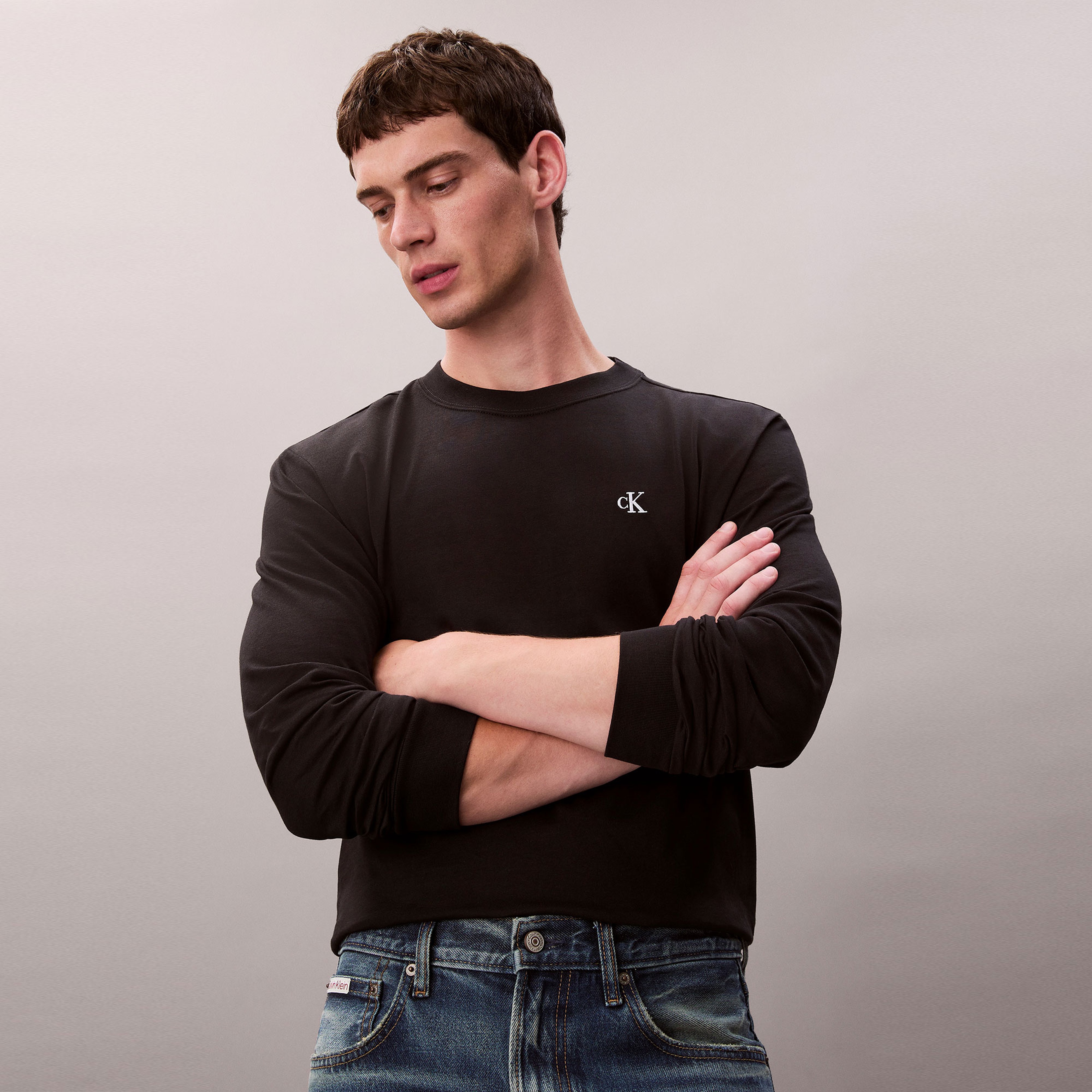 Calvin Klein Easy Monogram Erkek Siyah T-Shirt