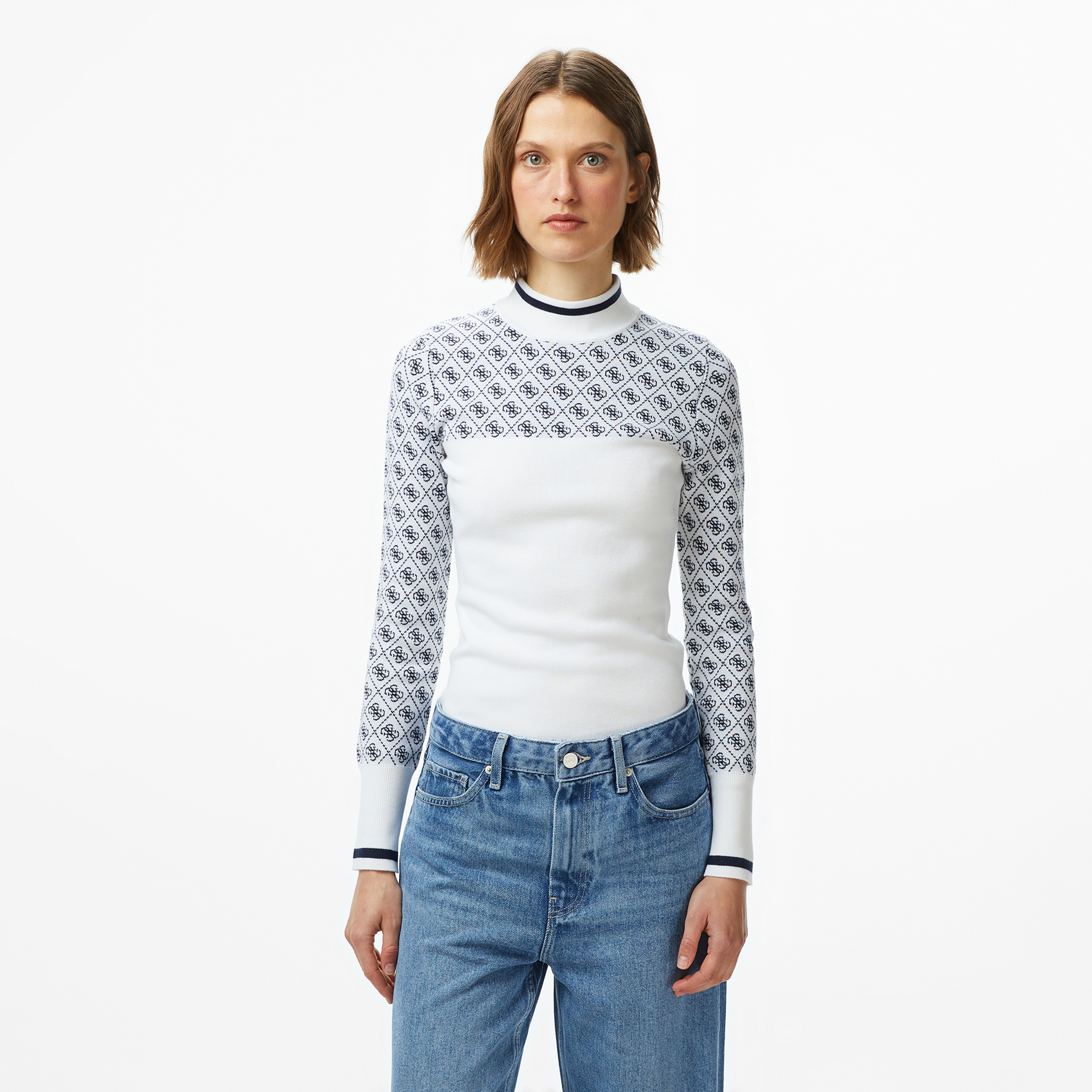 Guess Aubrey Yün Karışımlı Kadın Renkli Triko