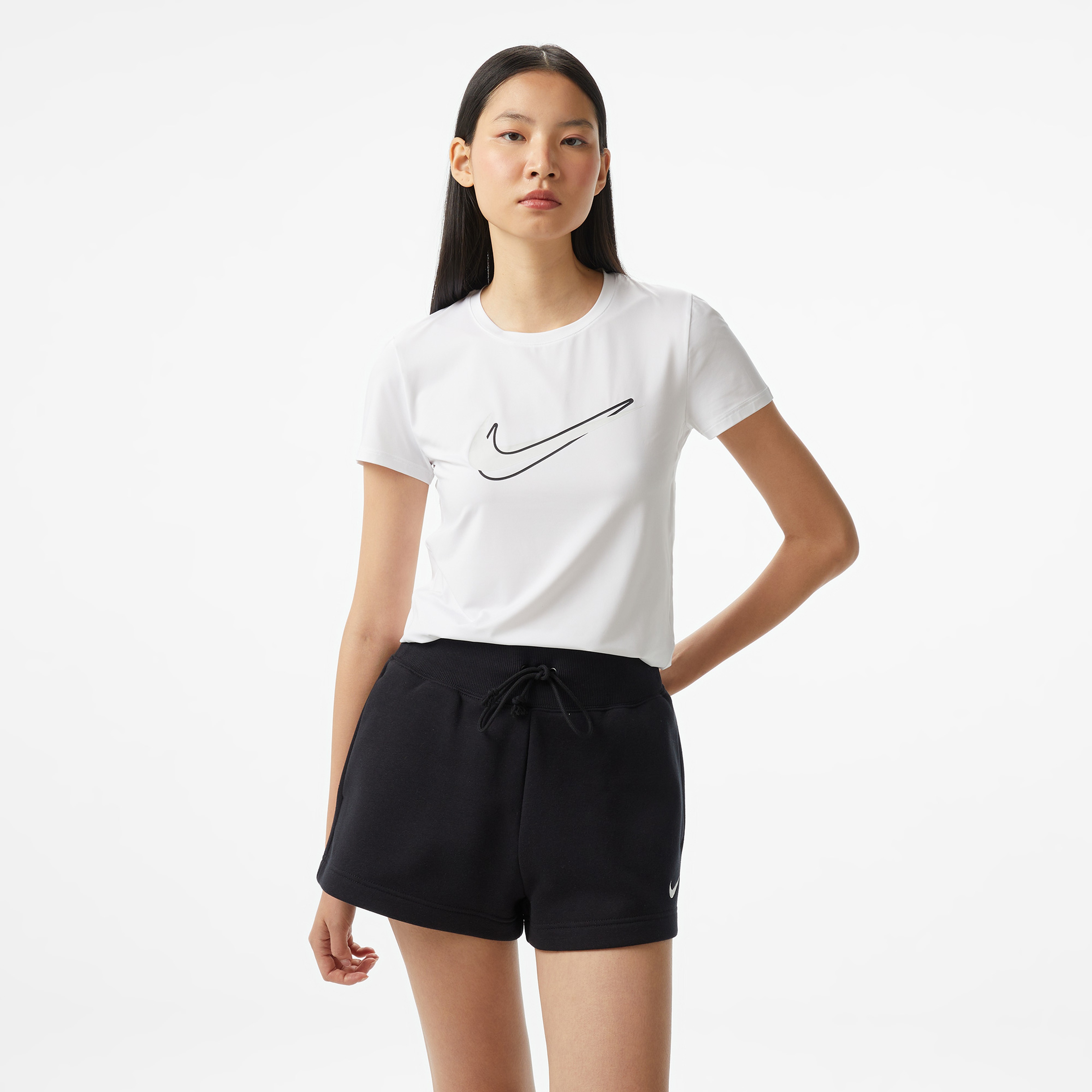 Nike One Swoosh Dri-Fit Kadın Beyaz T-Shirt