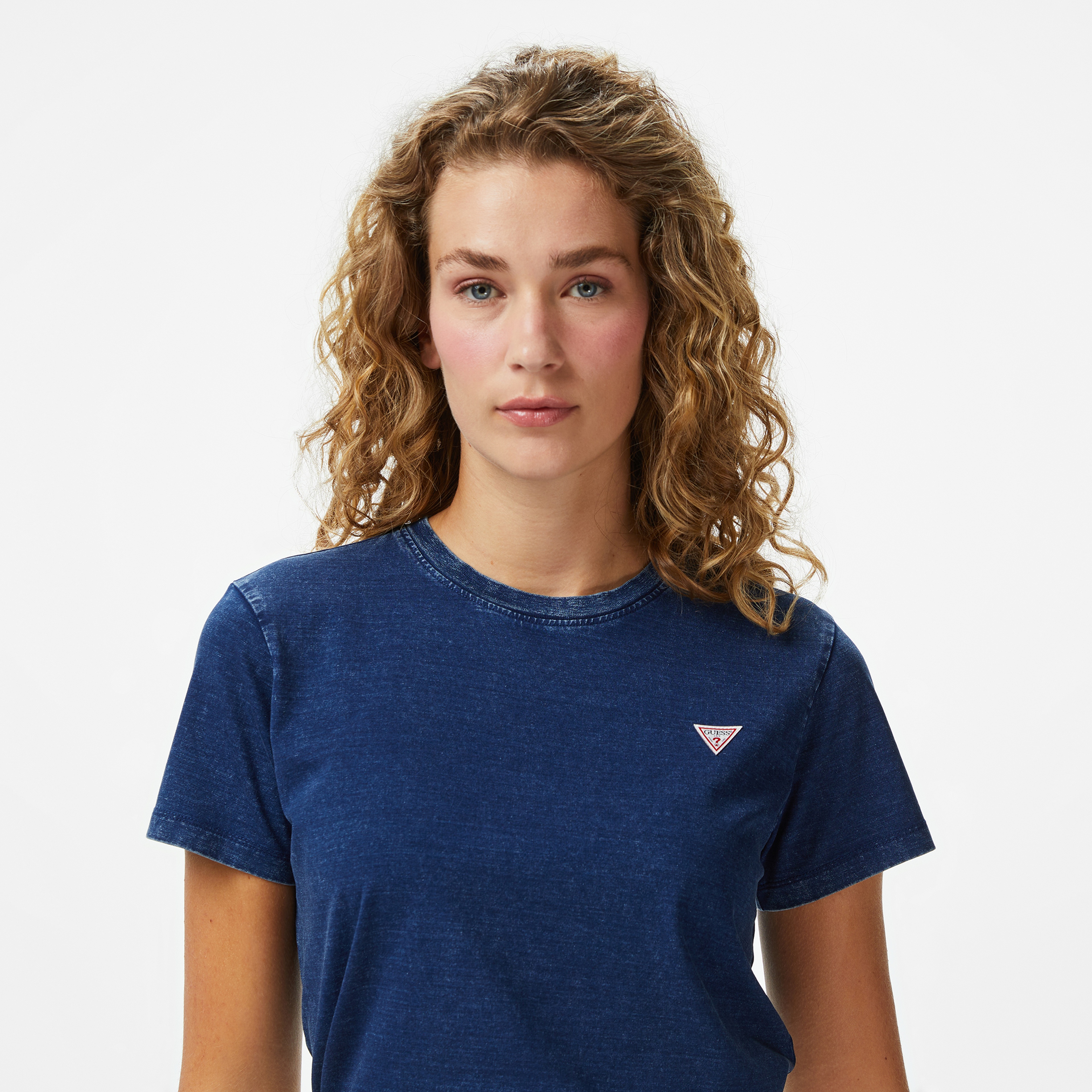 Guess Regular Fit Kadın Lacivert T-Shirt