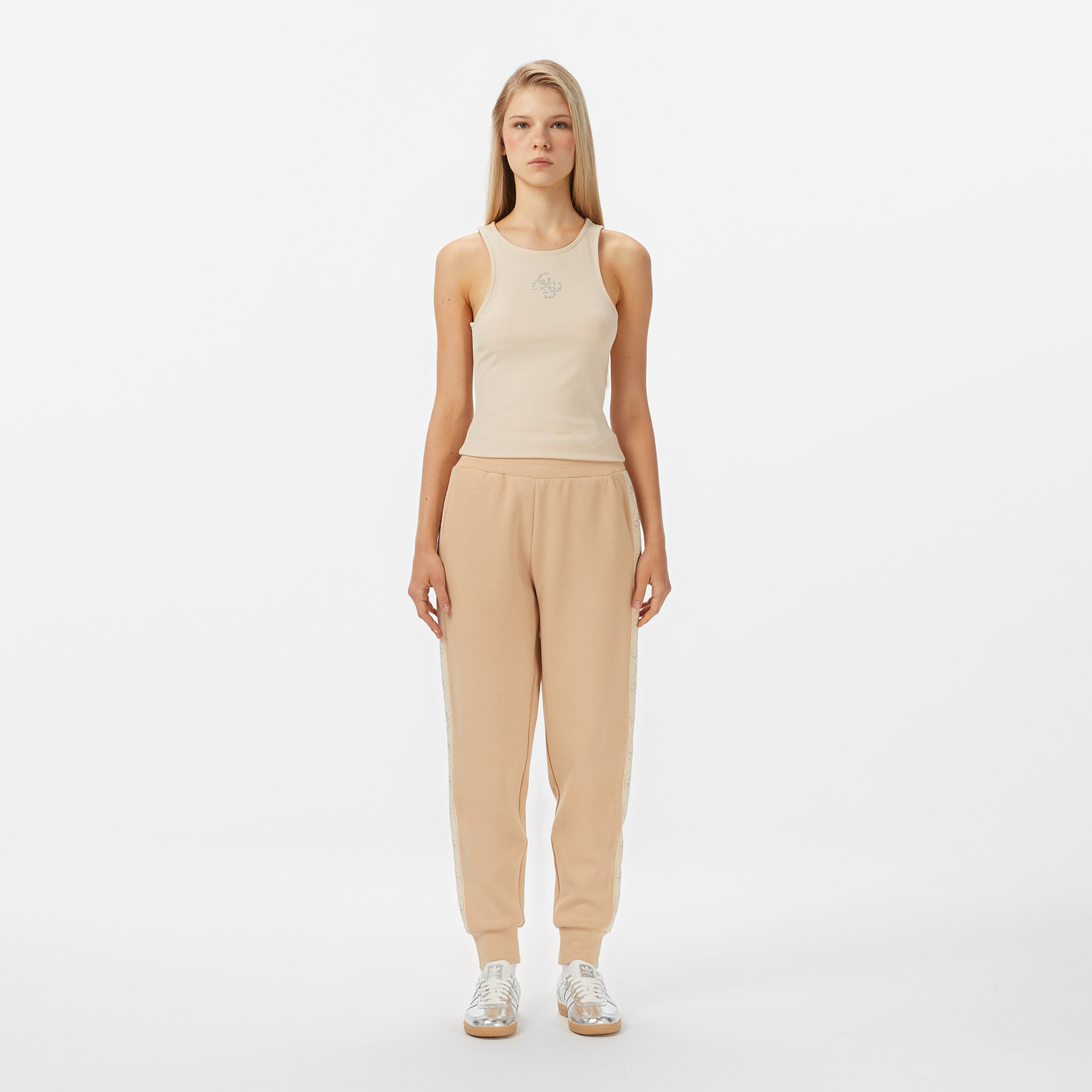 Guess New Victoire Scuba Kadın Krem Pantolon