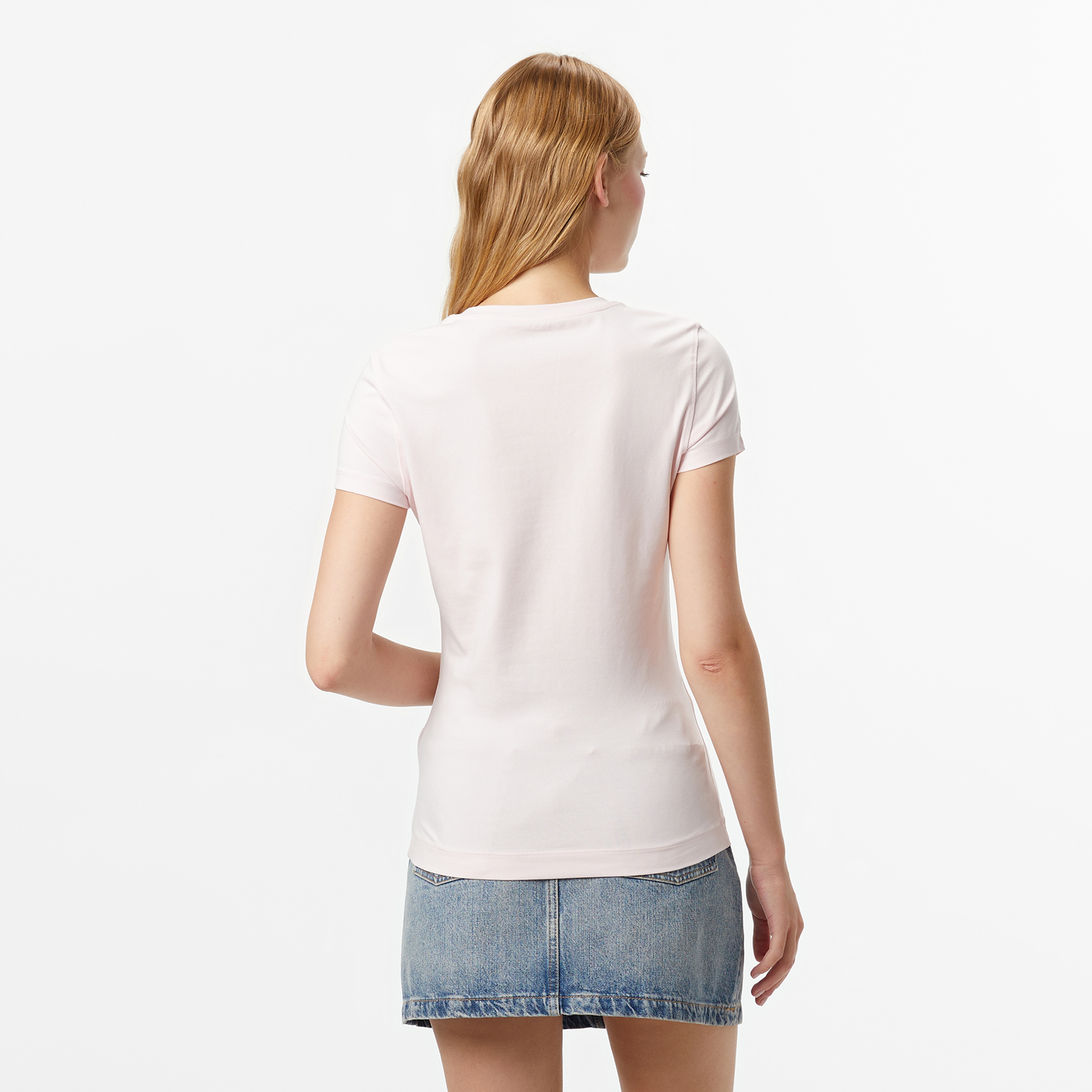 Guess Hot Slim Fit Kadın Pembe T-Shirt