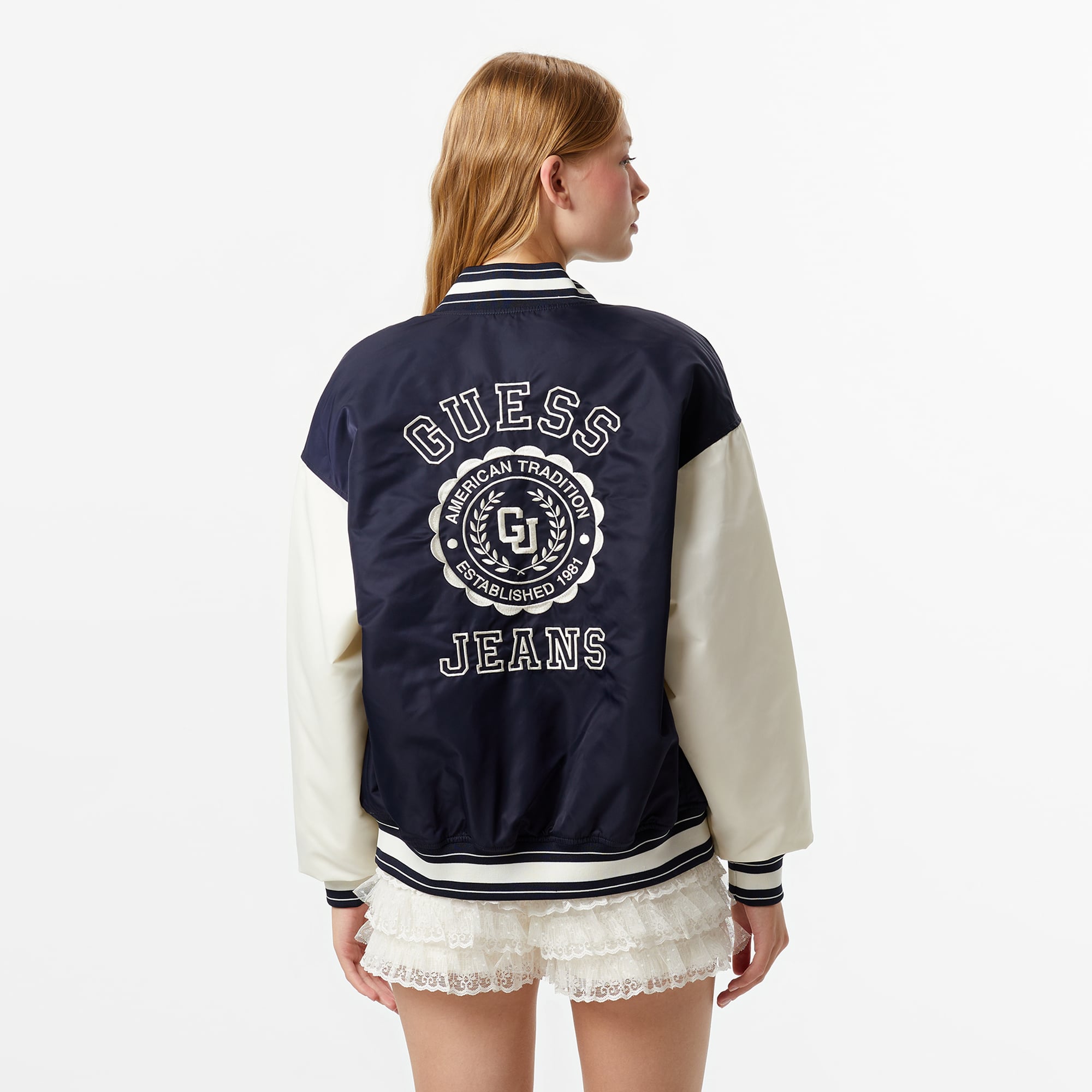 Guess Jeans Bomber Kadın Lacivert Ceket