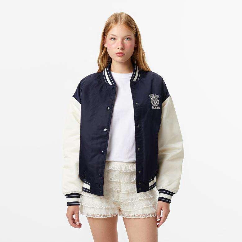 Guess Jeans Bomber Kadın Lacivert Ceket
