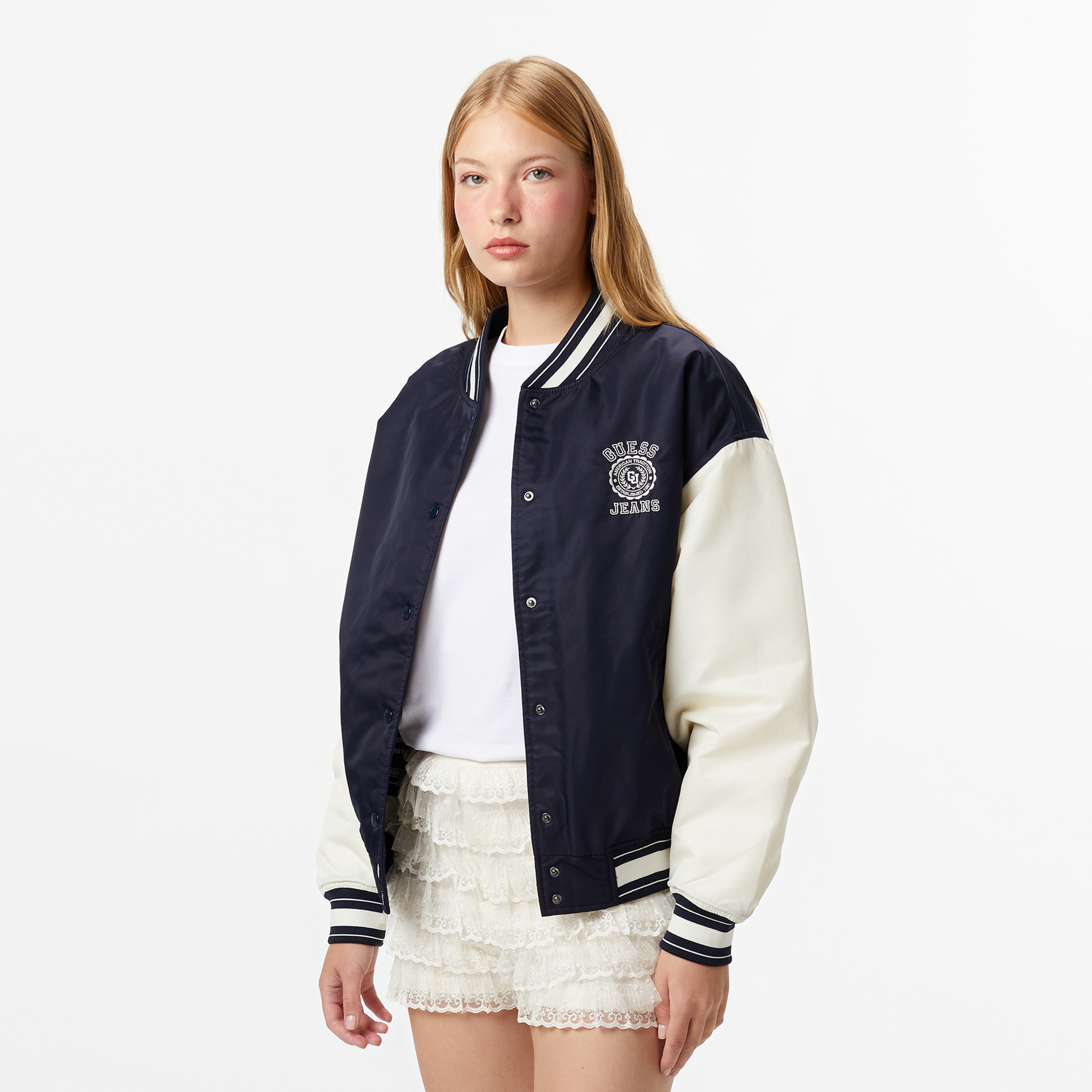 Guess Jeans Bomber Kadın Lacivert Ceket