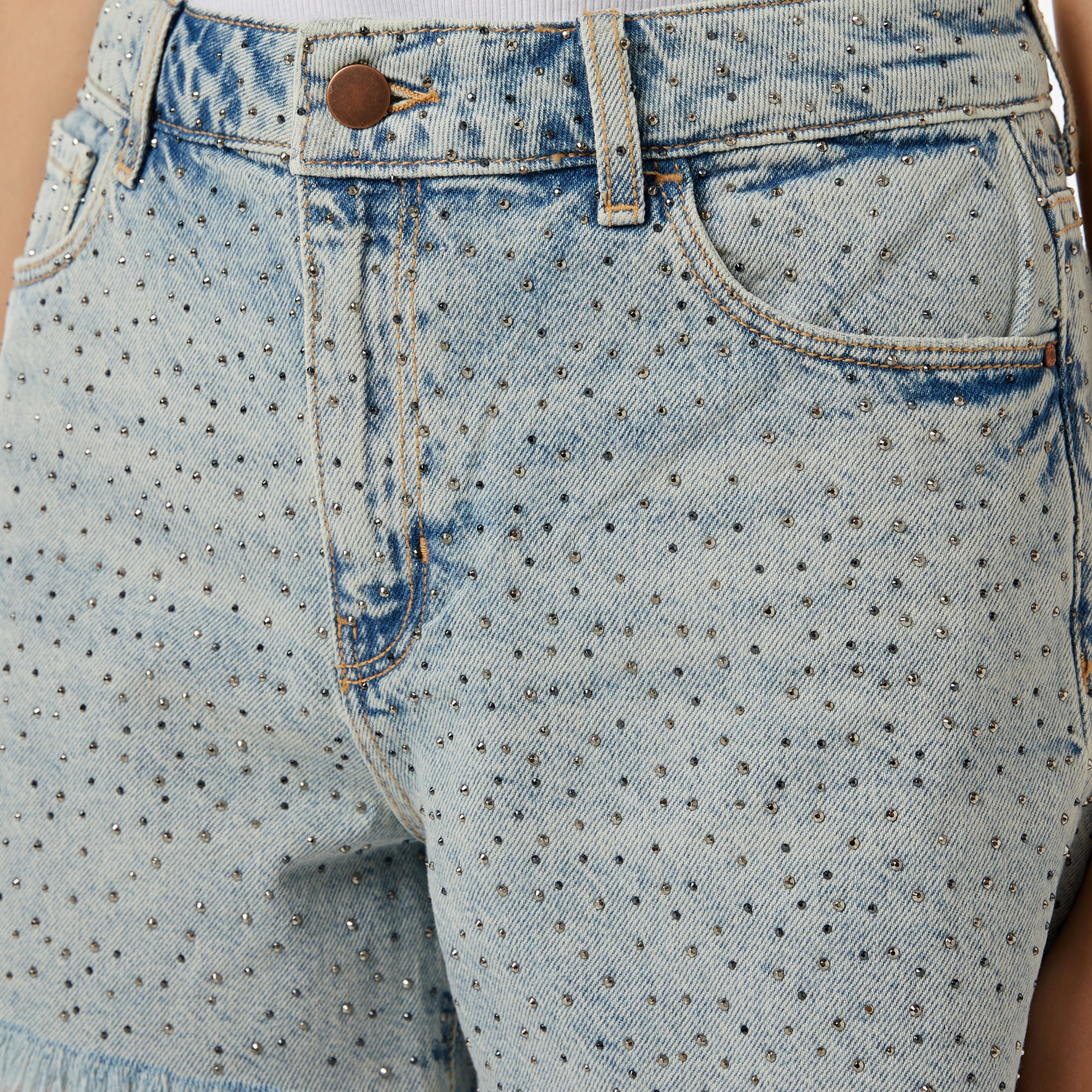 Guess Relaxed Midi Short  Kadın Mavi Şort