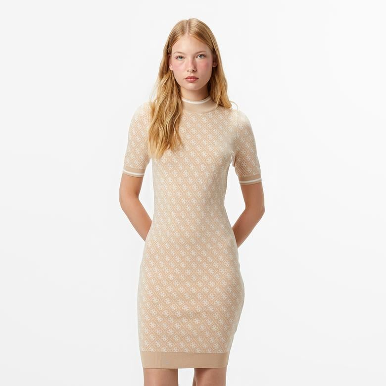 Guess Lise Kadın Krem Elbise