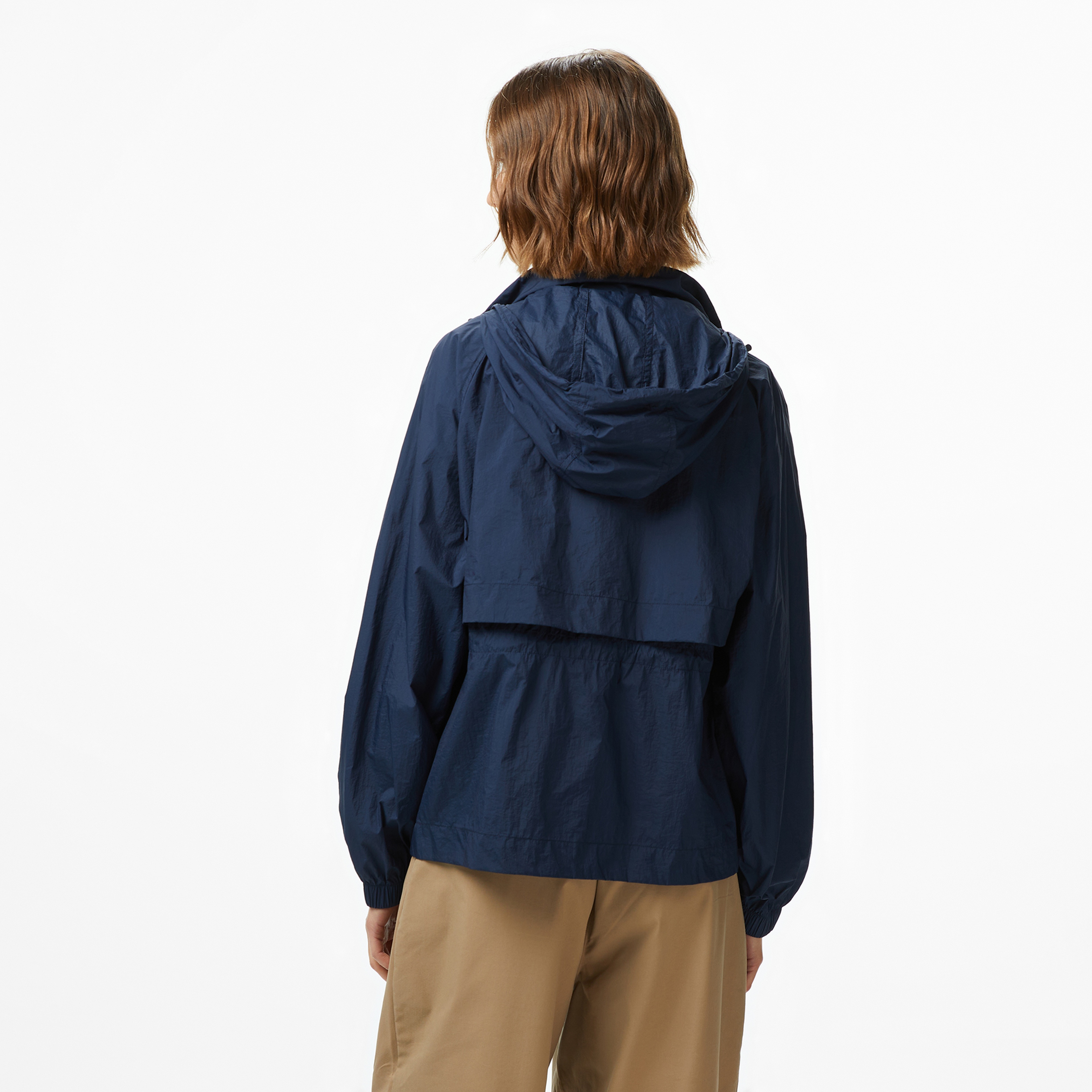 Tommy Hilfiger Nylon Packable Kadın Mavi Yağmurluk