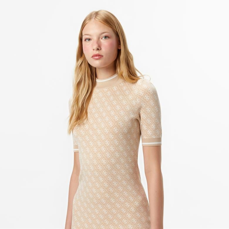Guess Lise Kadın Krem Elbise