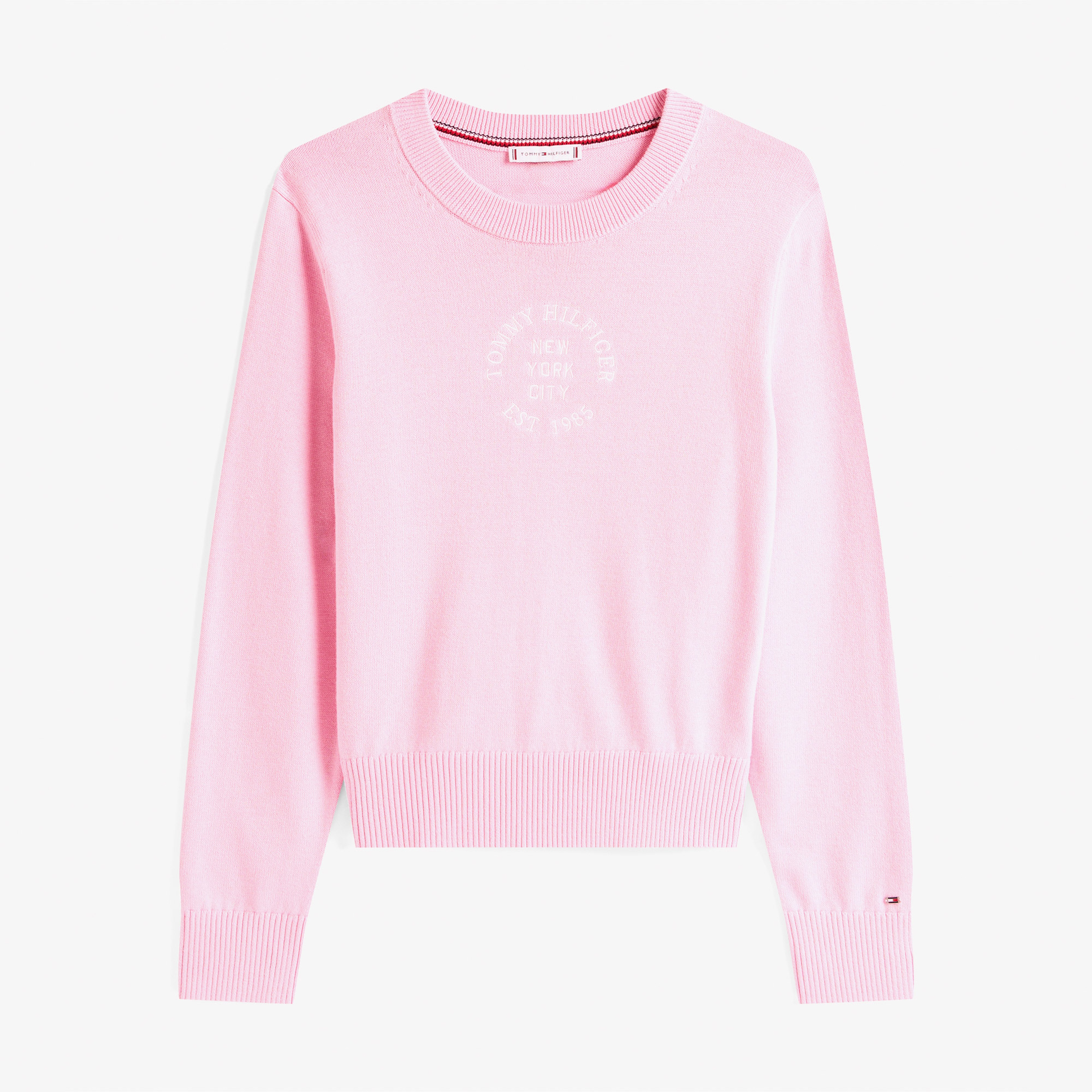 Tommy Hilfiger Graphic Logo Kadın Pembe Kazak