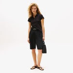 Tommy Hilfiger Gold Button Slim Kadın Siyah Polo