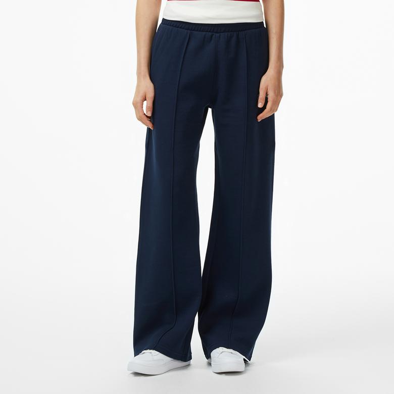 Tommy Hilfiger Script Straight Pique Kadın Mavi Eşofman Altı