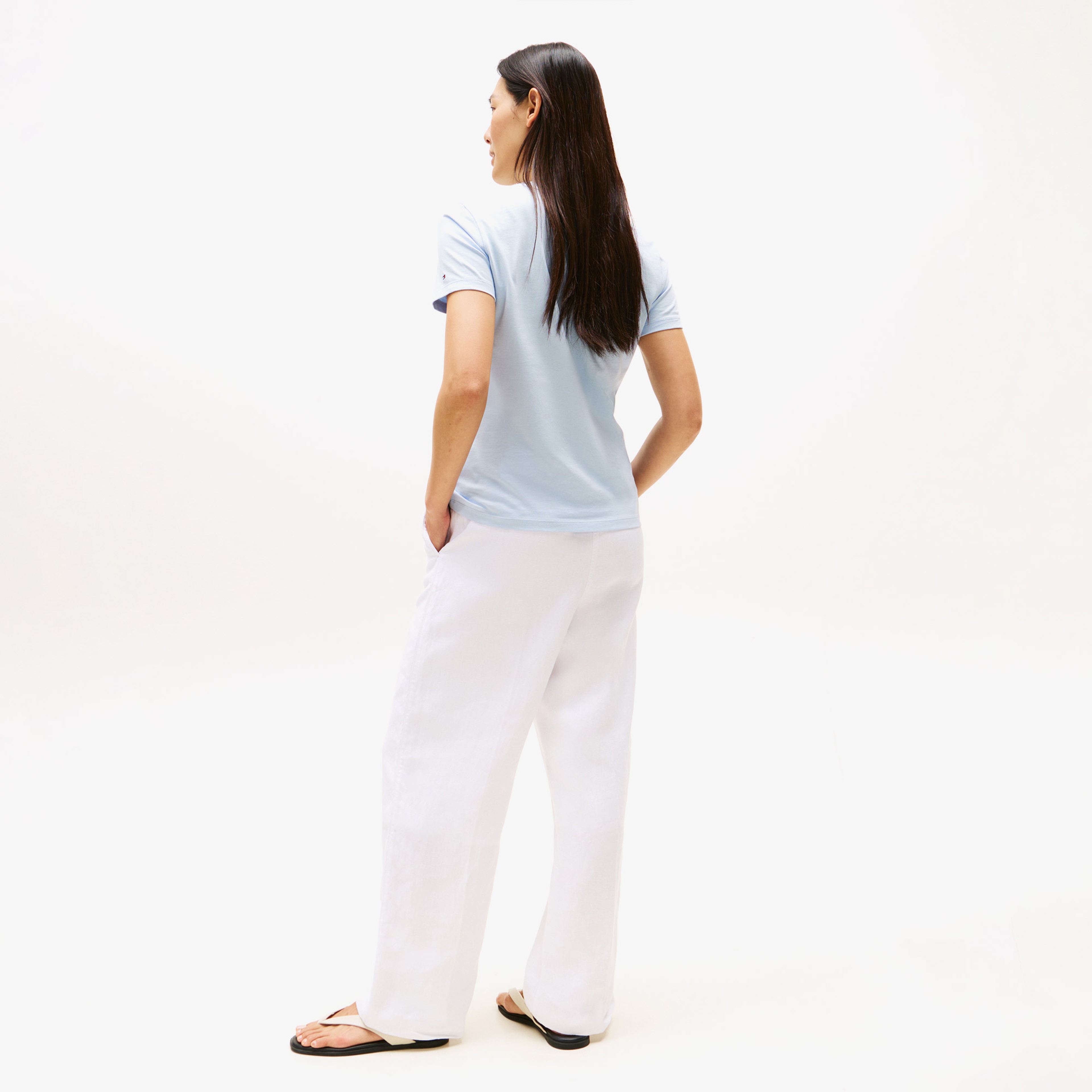 Tommy Hilfiger Script Regular Kadın Mavi T-Shirt