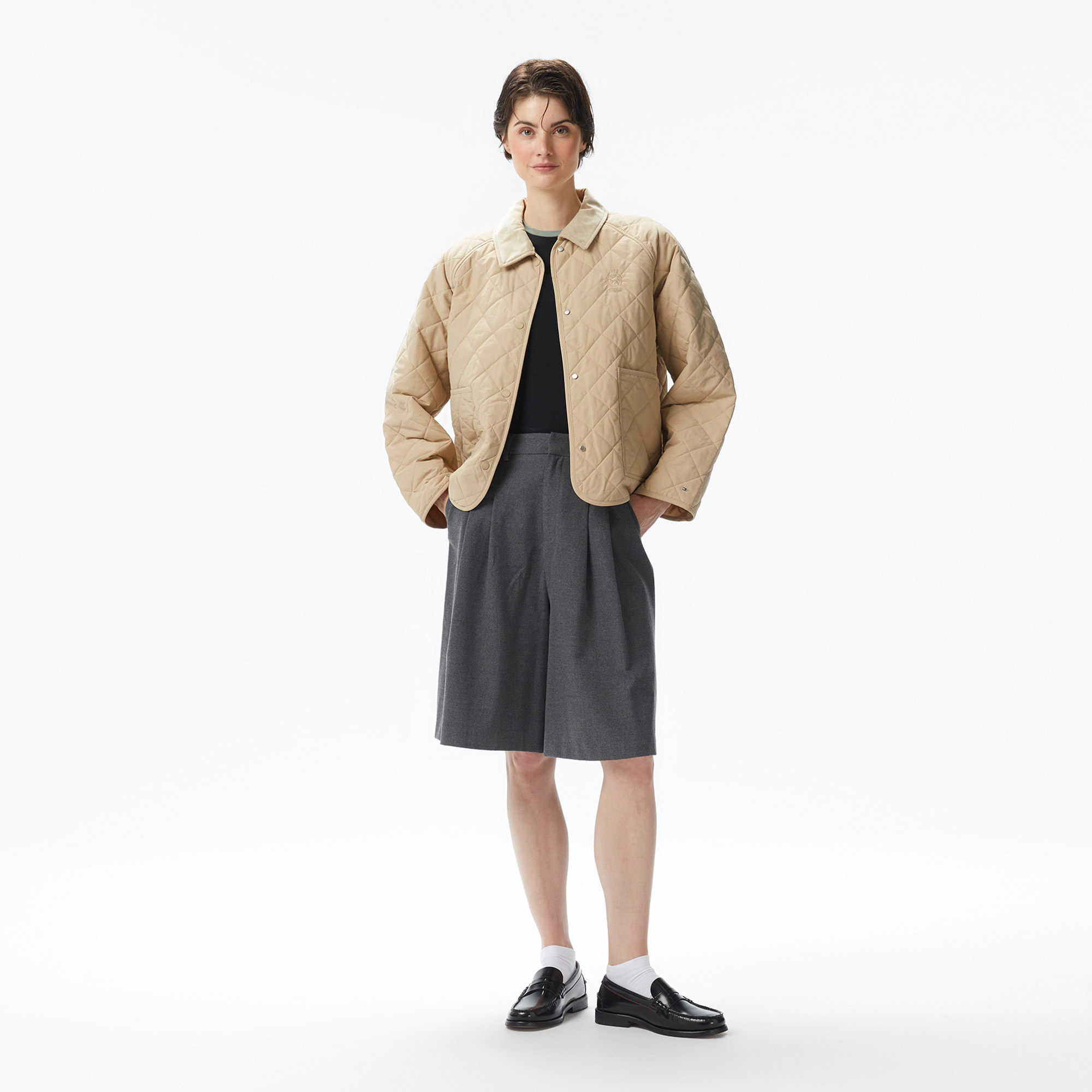 Tommy Hilfiger Padded Modern Quilted Kadın Haki Ceket