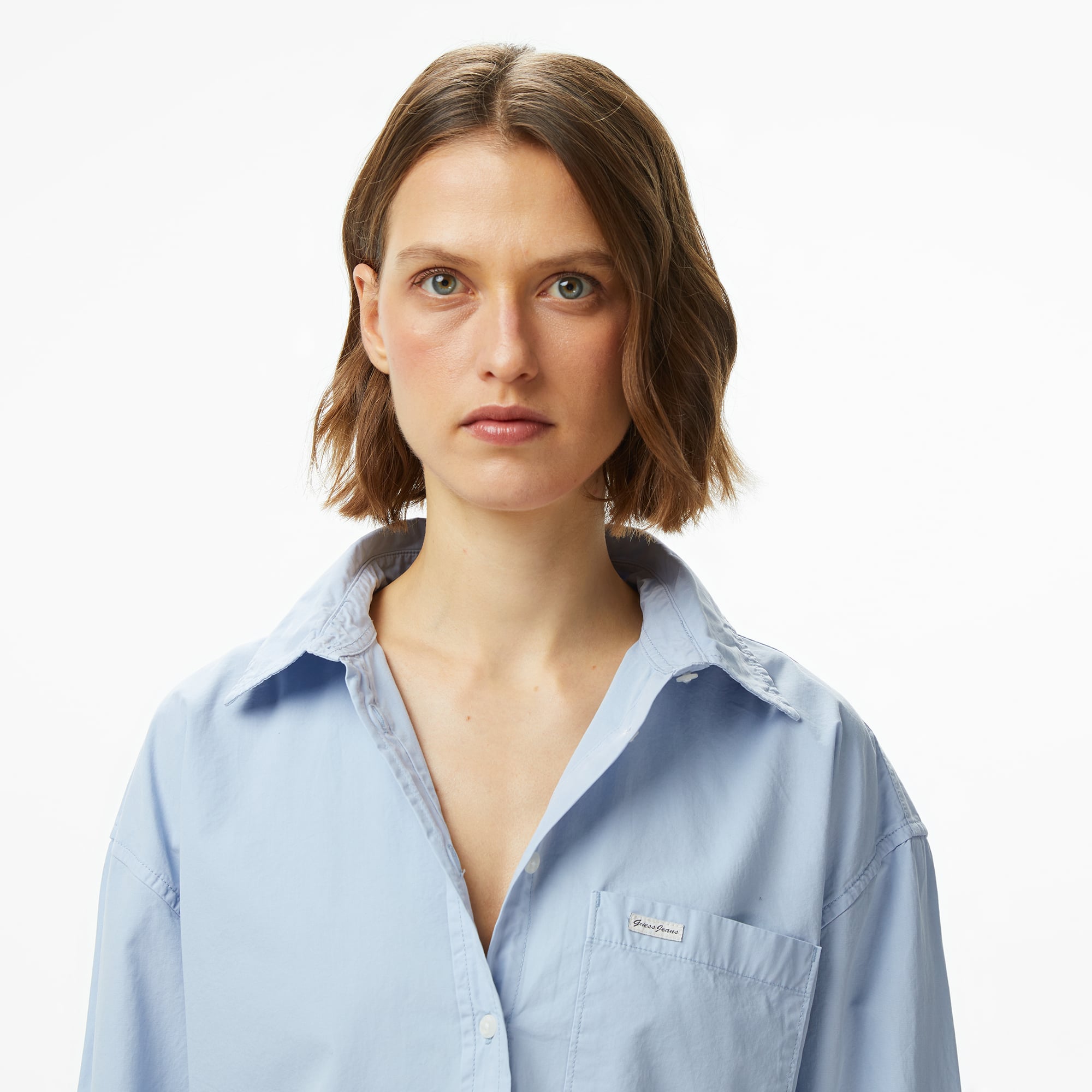 Guess Kadın Mavi Gömlek