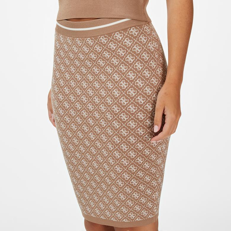 Guess Lise Tailored Fit Kadın Kahverengi Etek