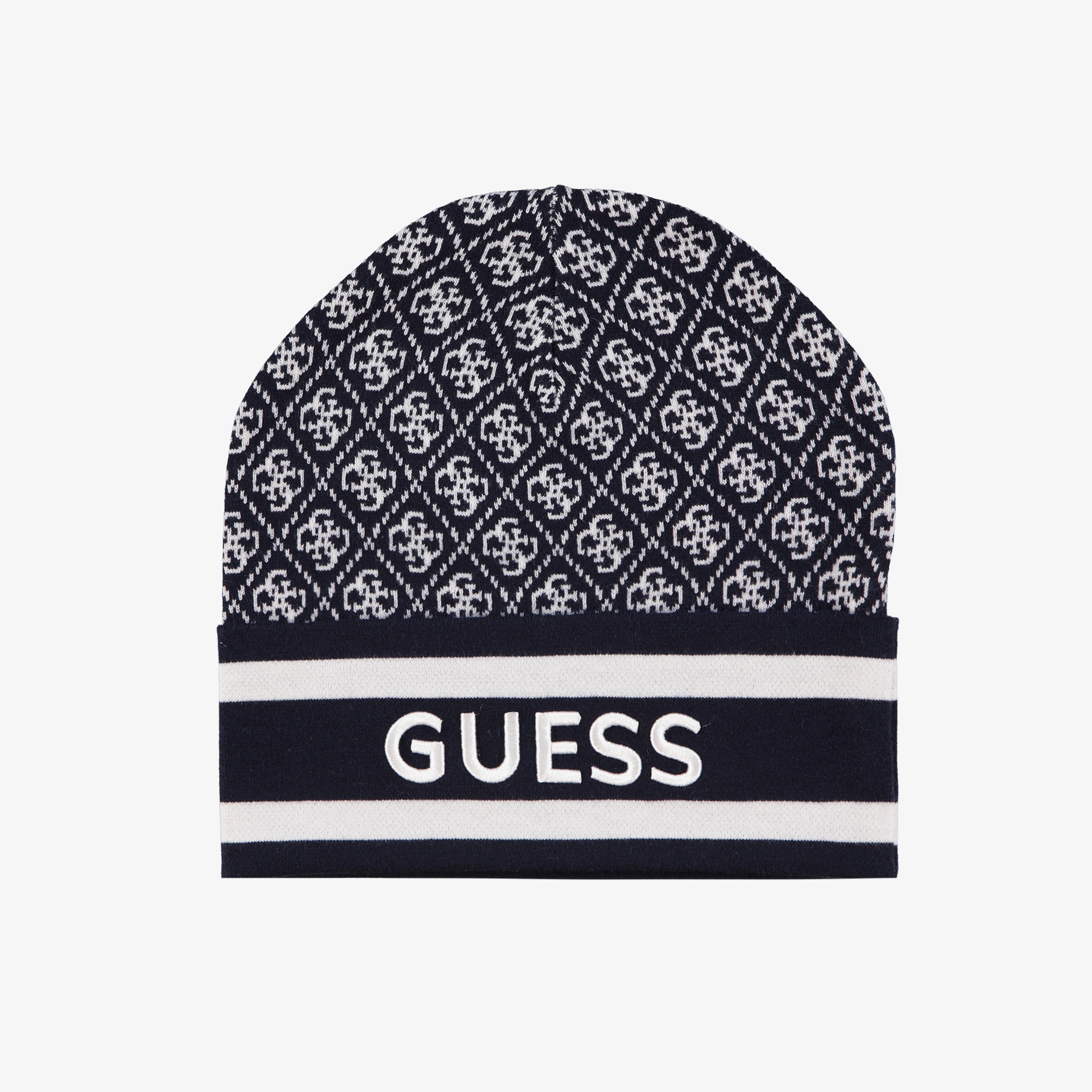 Guess Sevyn 4G Logo Yün Karışımlı Kadın Lacivert Bere