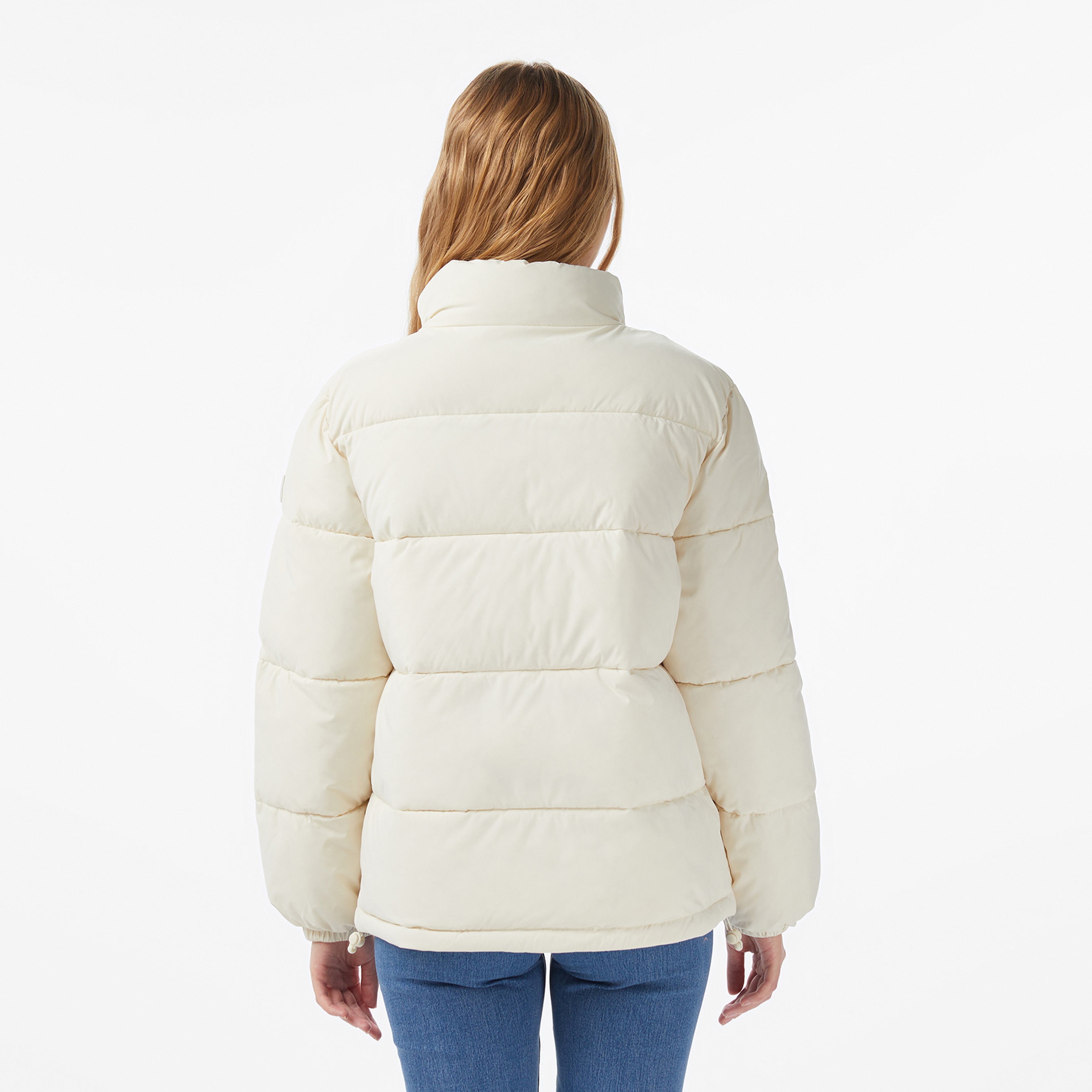 Guess Lenght Puffer Kadın Krem Mont