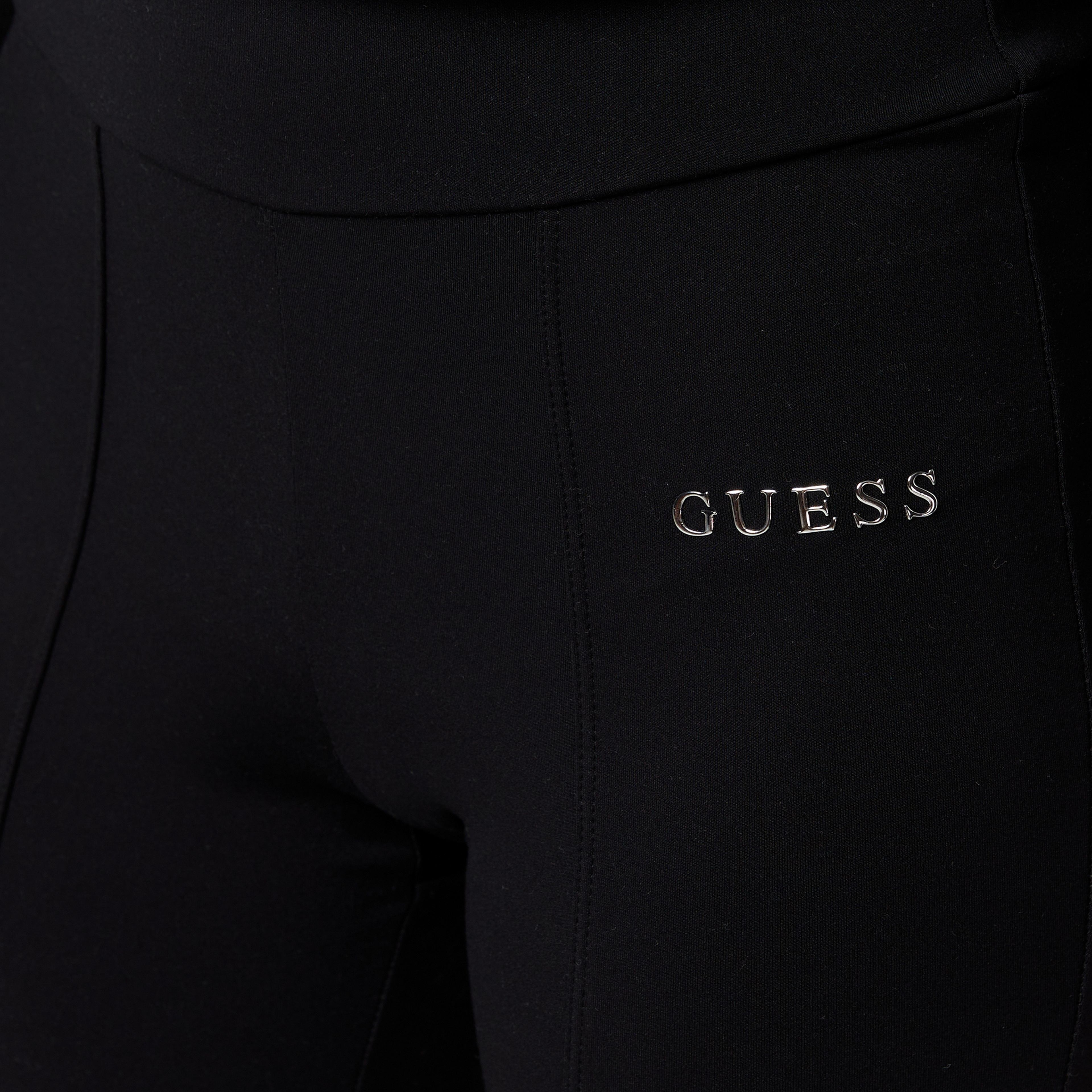 Guess Margot Slim Fit Kadın Siyah Eşofman Altı