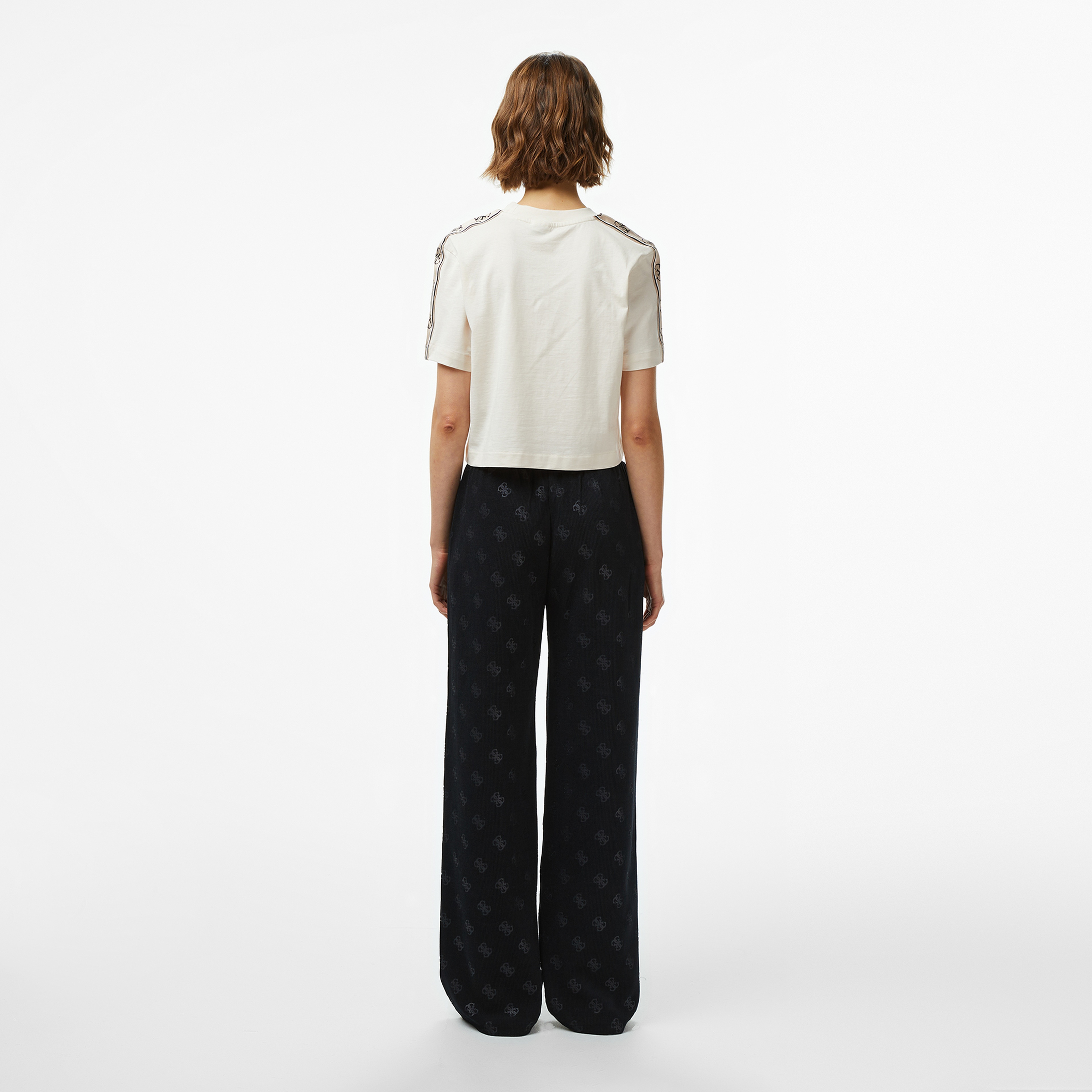 Guess Paulina Loose Fit Kadın Siyah Eşofman Altı