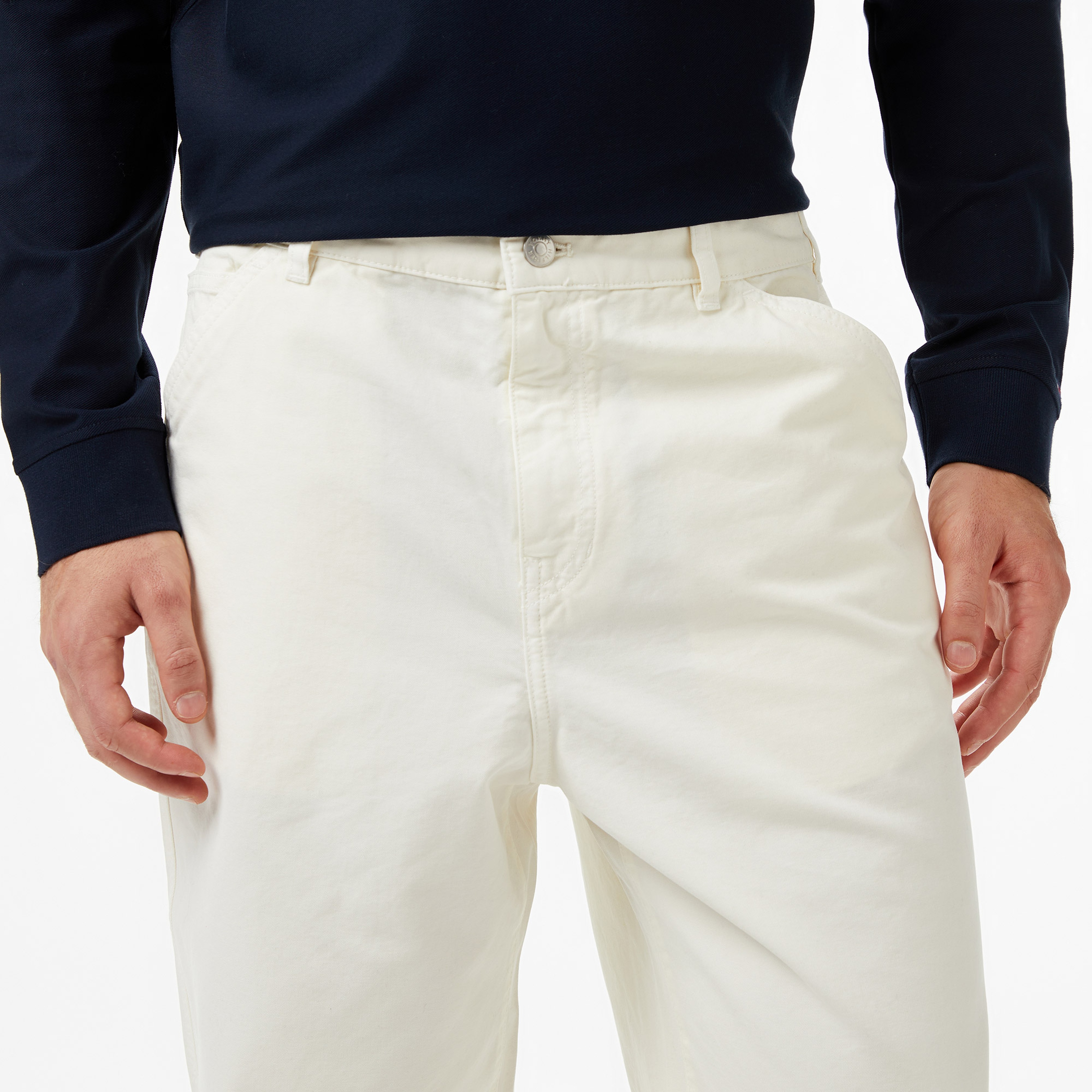 Tommy Hilfiger Murray Canvas Carpenter Erkek Beyaz Pantolon