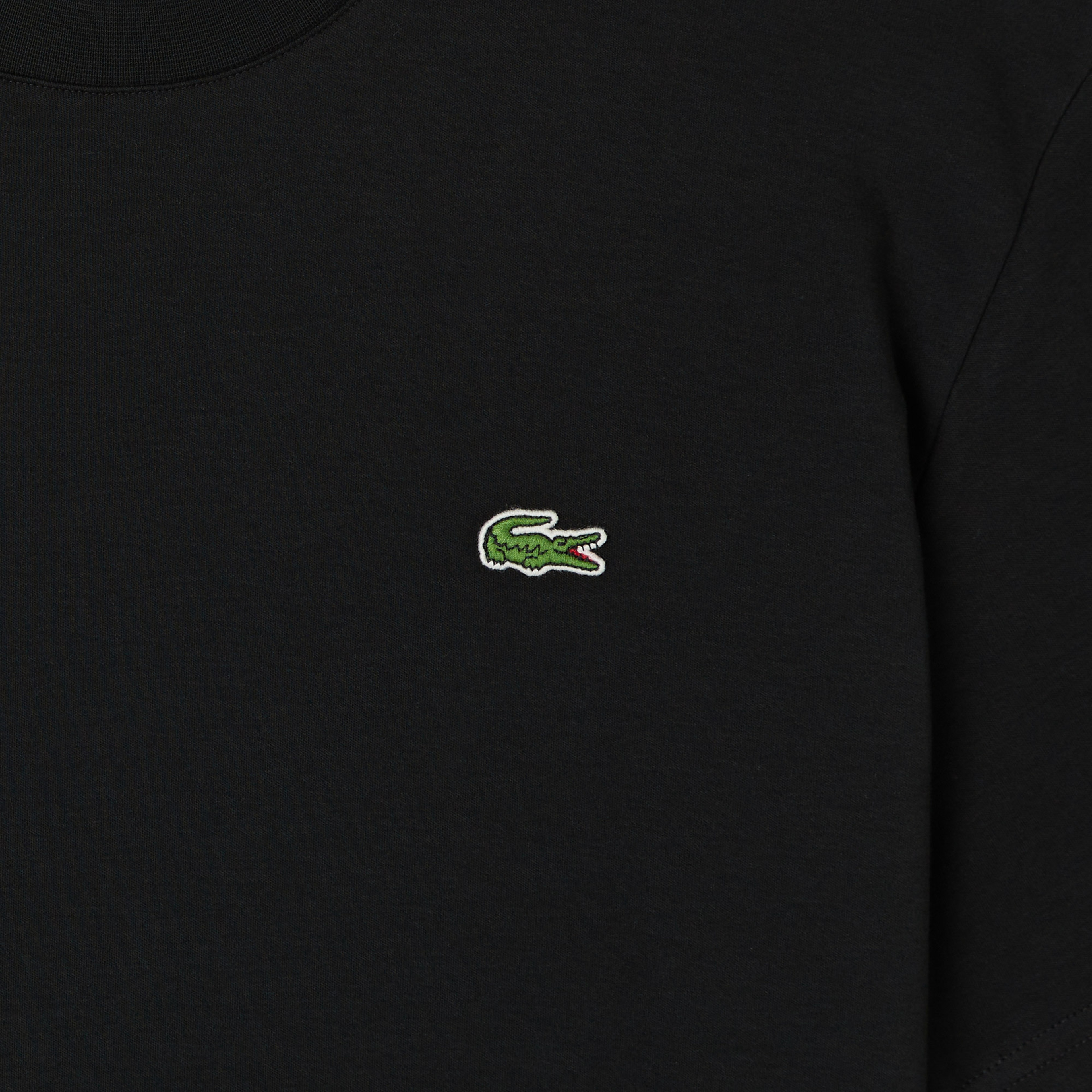 Unisex Relaxed Fit Bisiklet Yaka Organik Pamuk Siyah T-Shirt