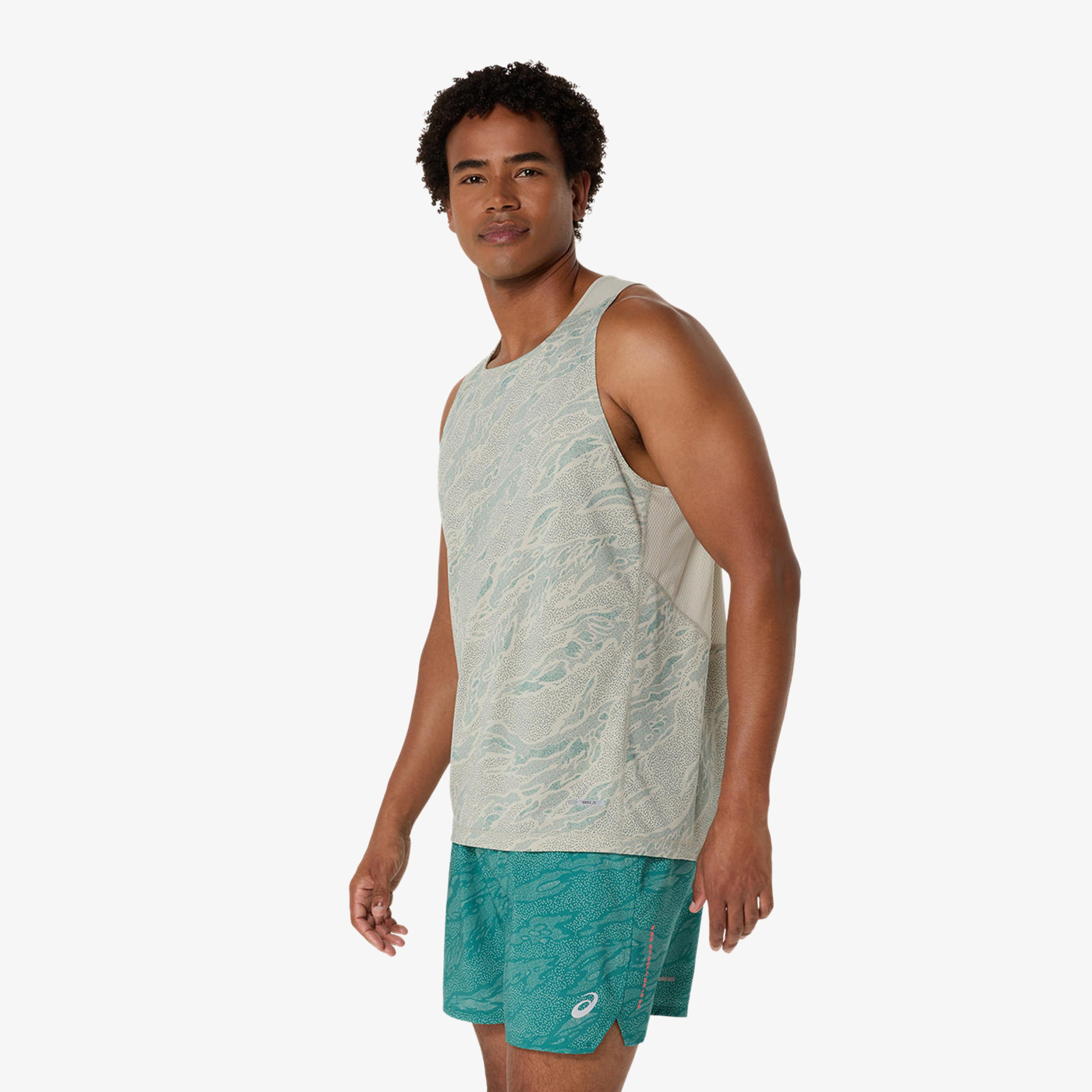 Asics Fujitrail Singlet Erkek Gri Atlet