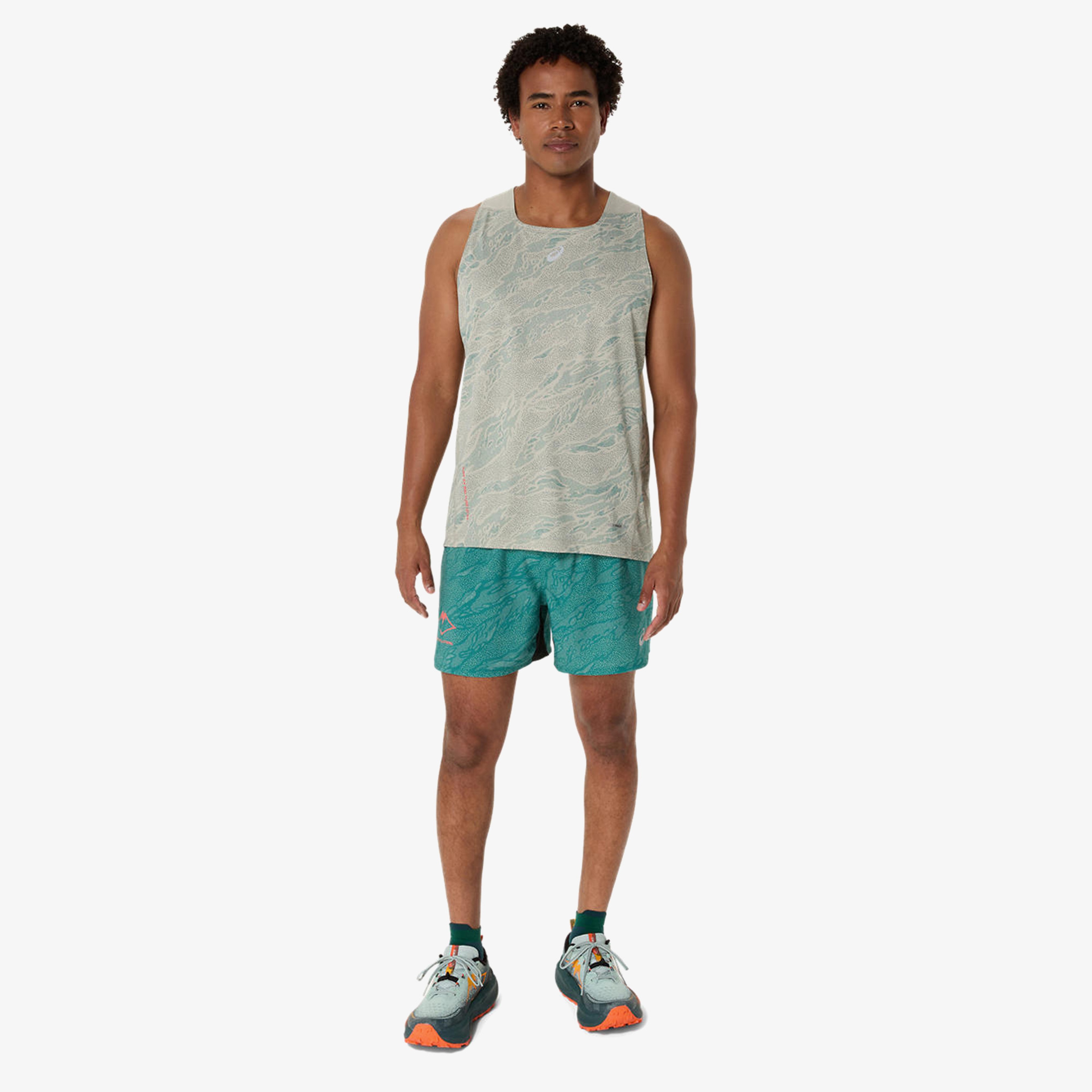 Asics Fujitrail Singlet Erkek Gri Atlet