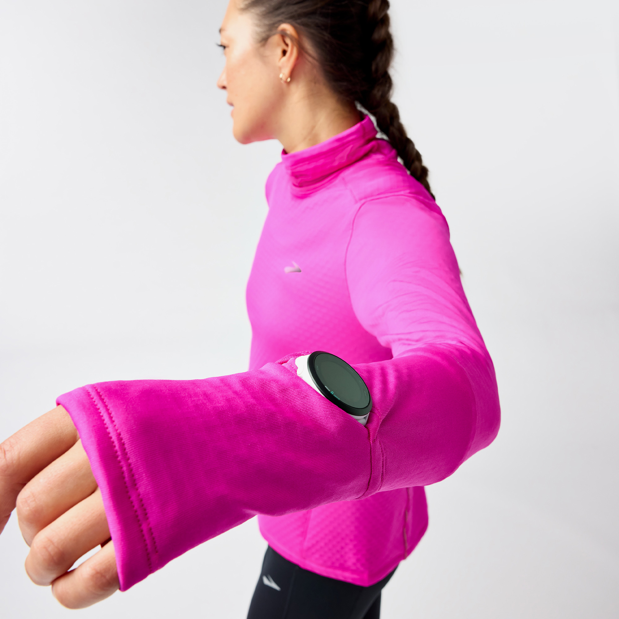 Brooks Notch Thermal Long Sleeve 3.0 Kadın Pembe Koşu Sweatshirt
