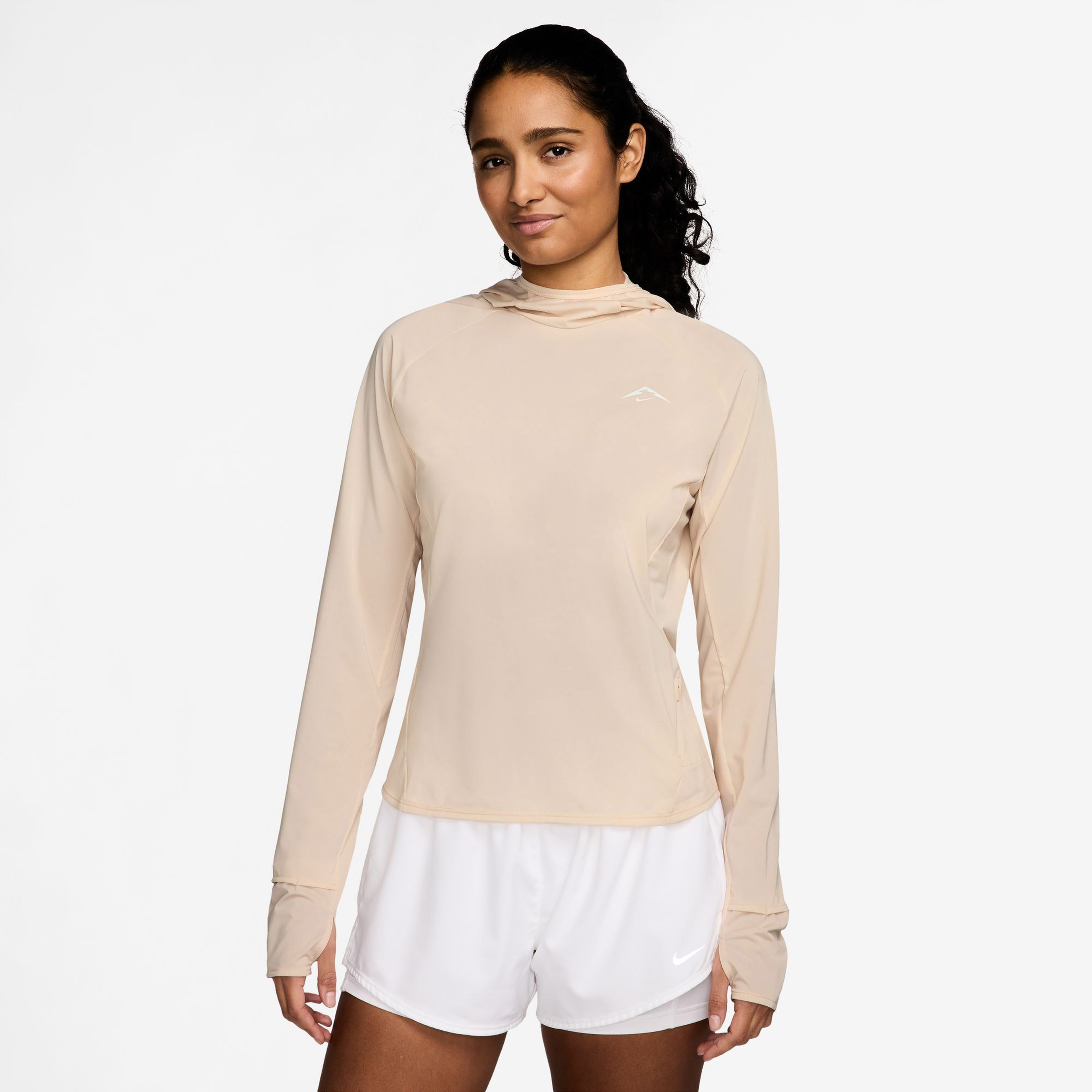 Nike Trail Kadın Bej Koşu Sweatshirt