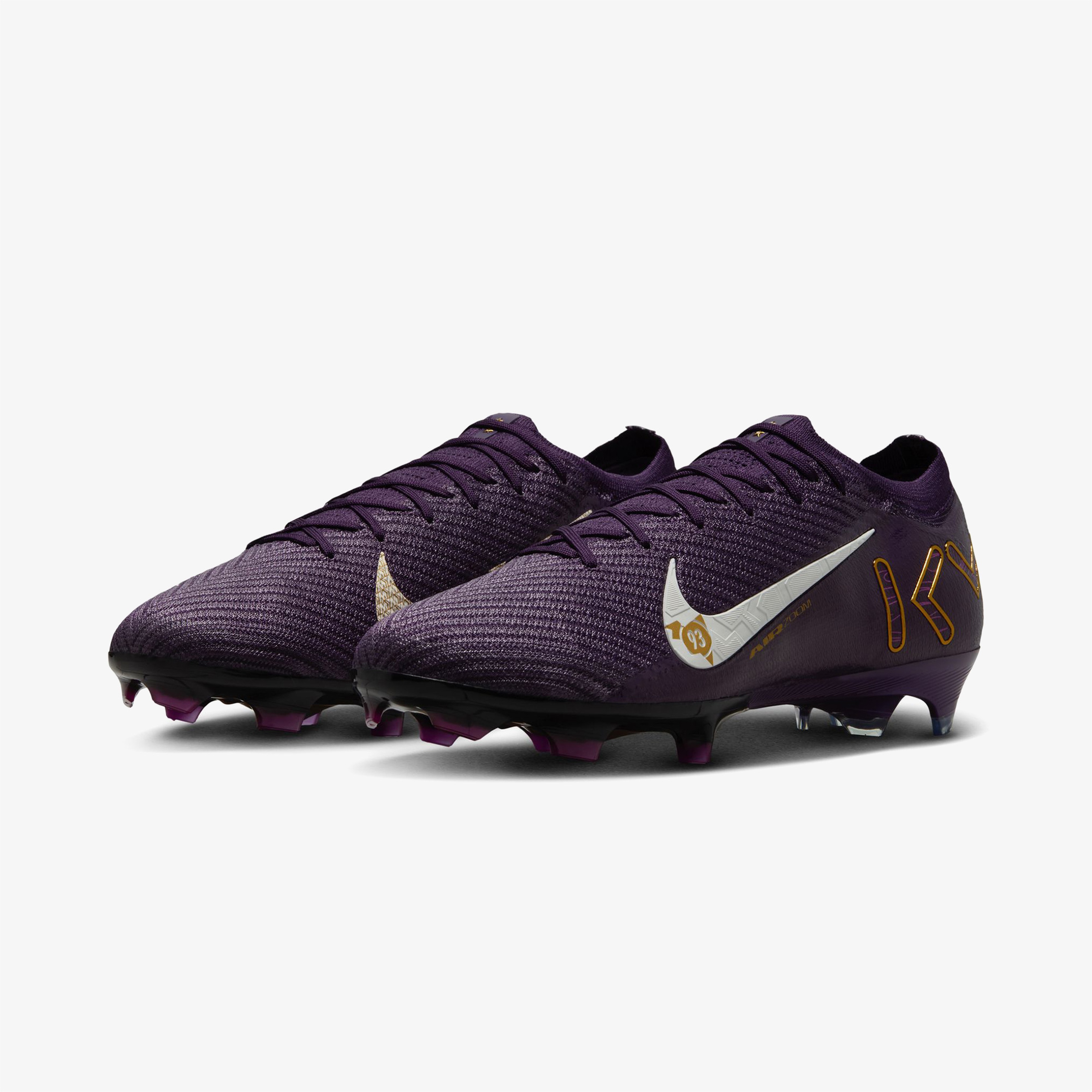 Nike Mercurial Vapor 16 Elite "Kylian Mbappe" Erkek Mor Çim Saha Kramponu