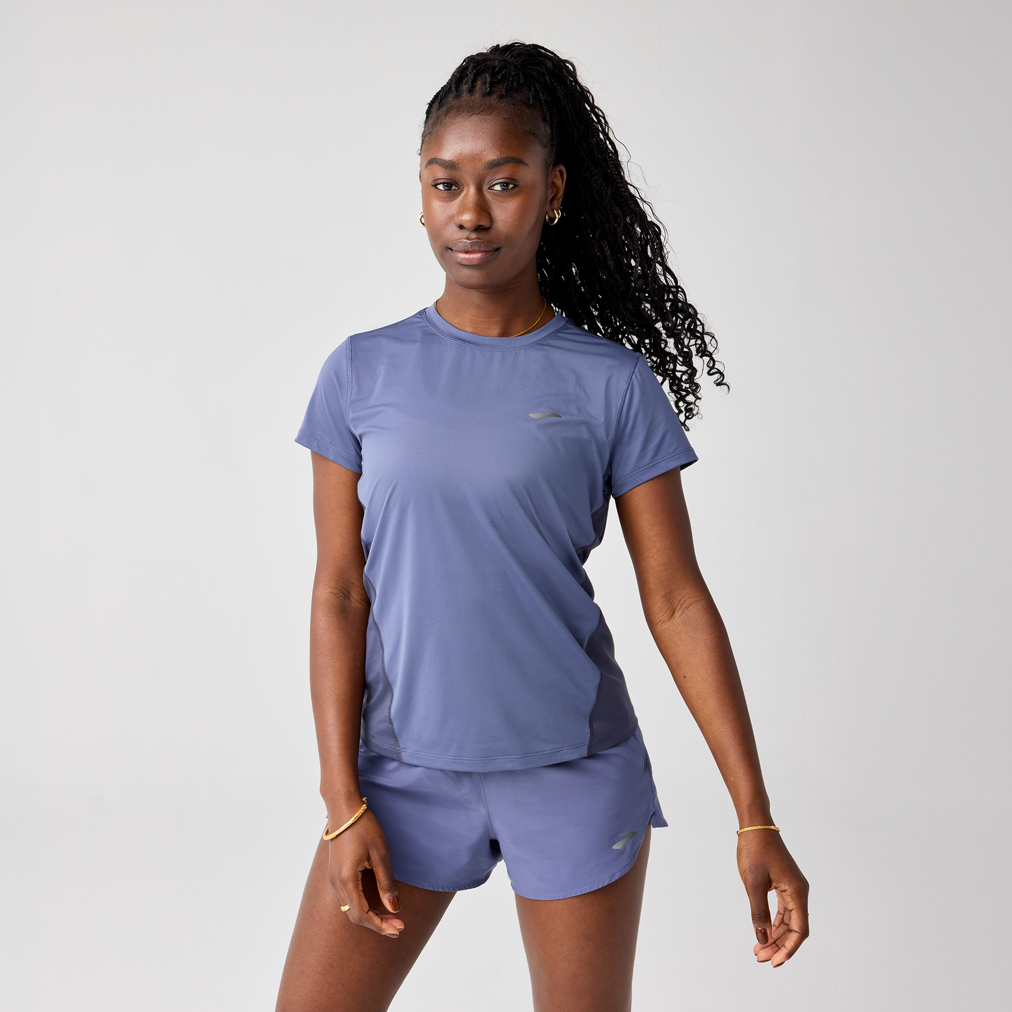 Brooks Sprint Free Sleeve 3.0 Kadın Mavi Koşu T-Shirt