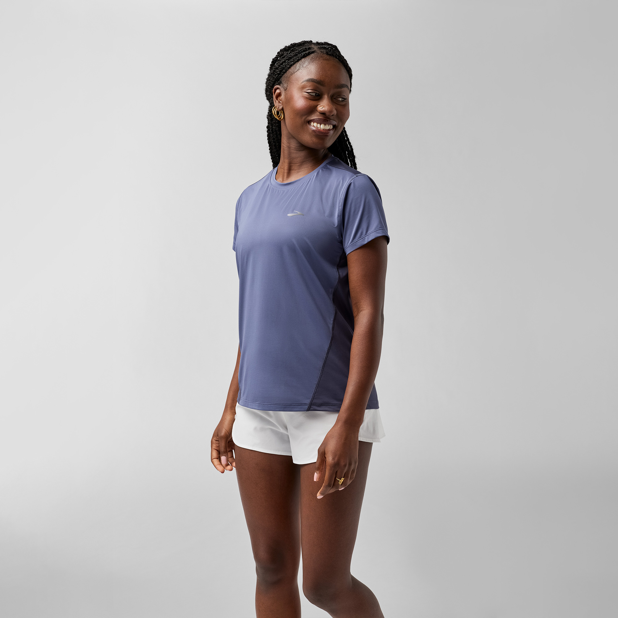 Brooks Sprint Free Sleeve 3.0 Kadın Mavi Koşu T-Shirt