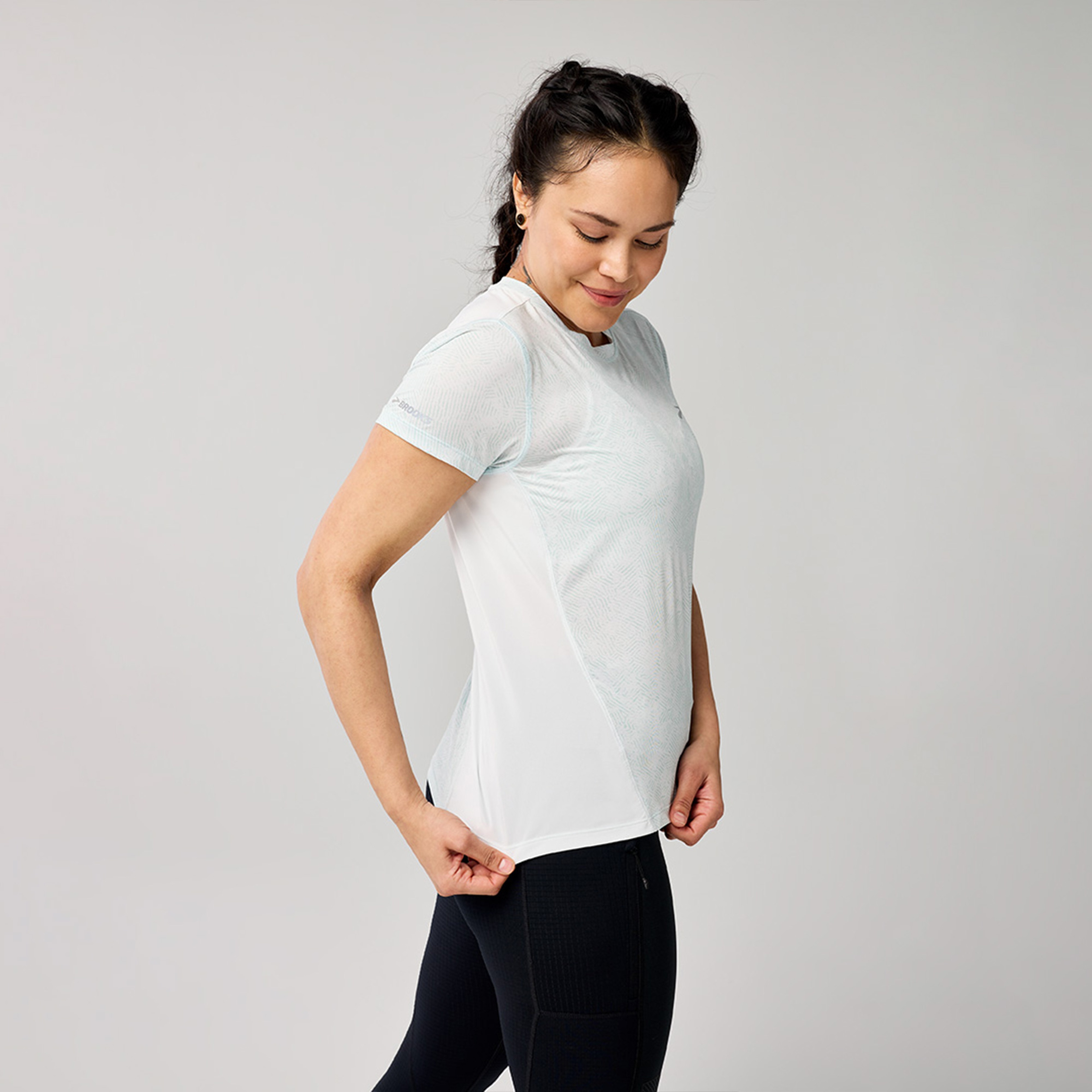 Brooks Sprint Free Sleeve 3.0 Kadın Mavi Koşu T-Shirt