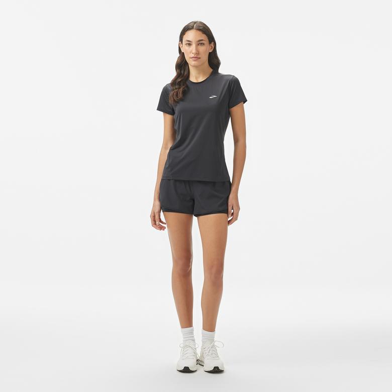 Brooks Sprint Free Sleeve 3.0 Kadın Siyah Koşu T-Shirt