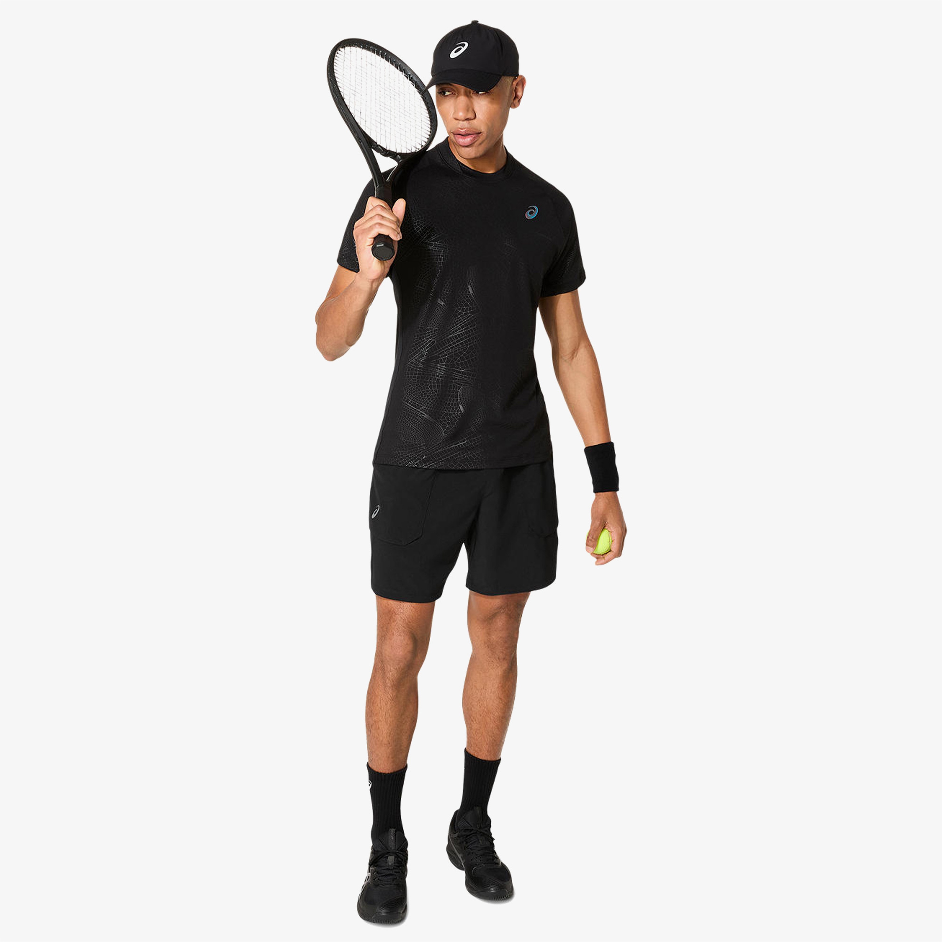 Asics Match 7in Erkek Siyah Tenis Şortu