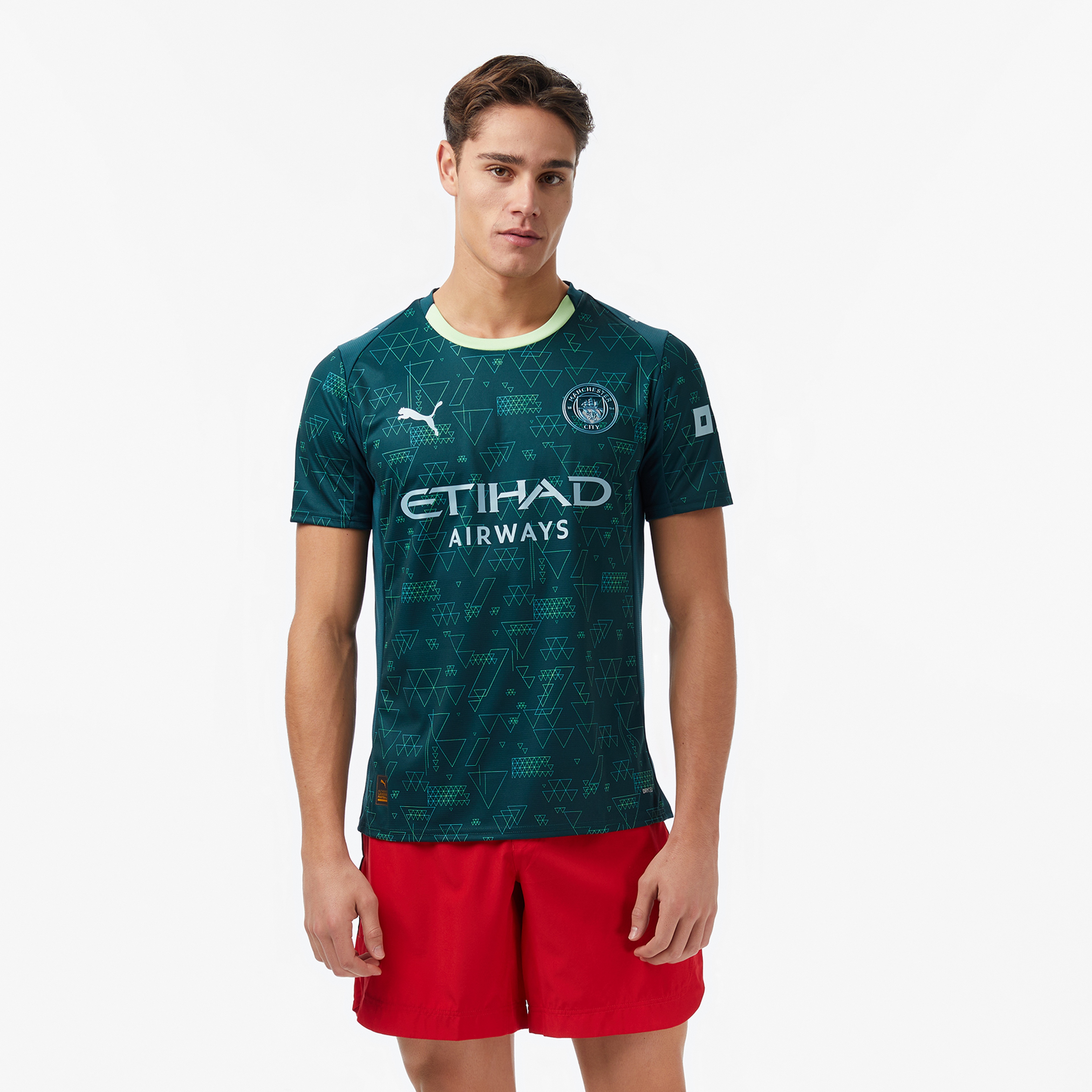 Puma Mcfc 4Th Erkek Yeşil Futbol Forması