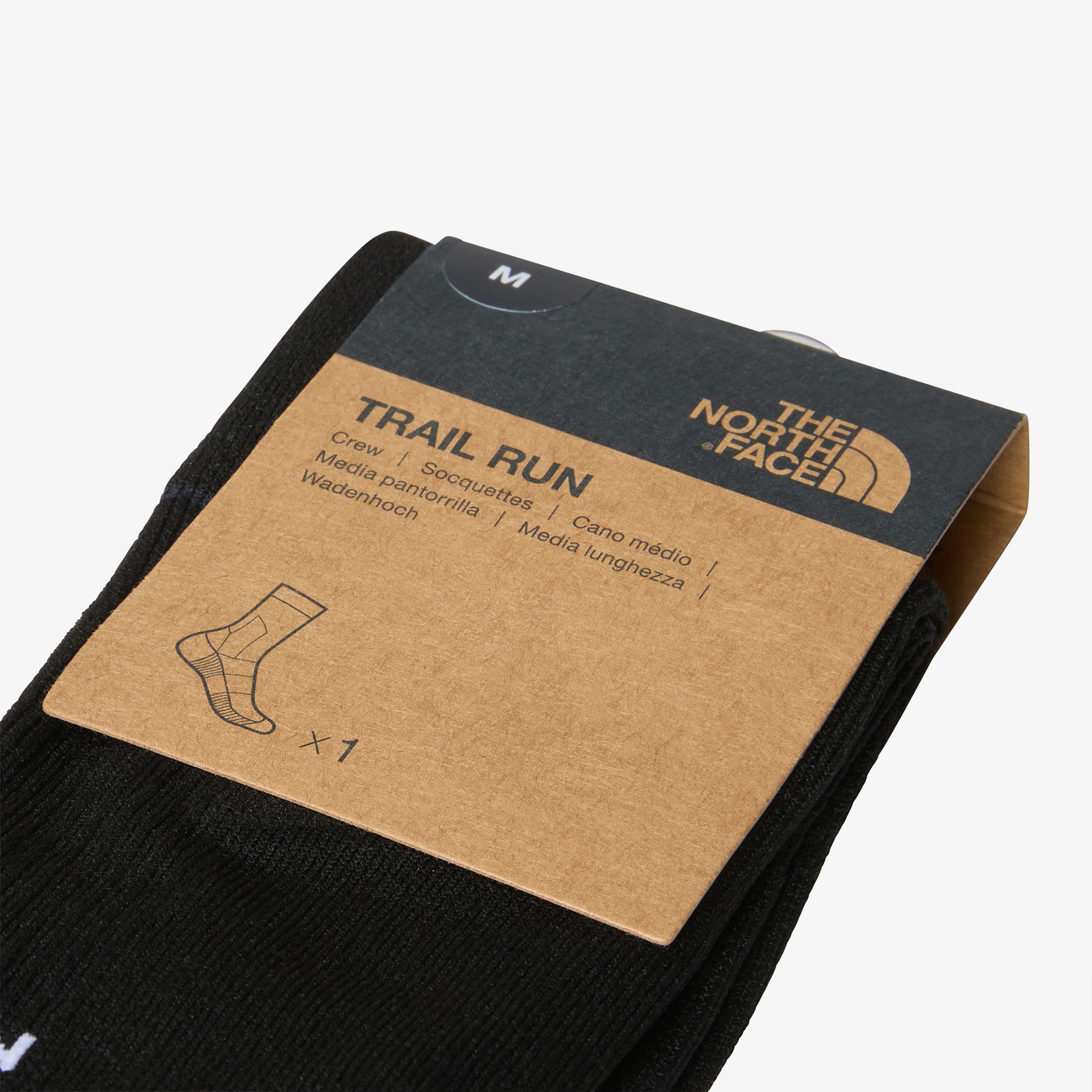 The North Face Trail Run Crew Unisex Siyah Koşu Çorabı
