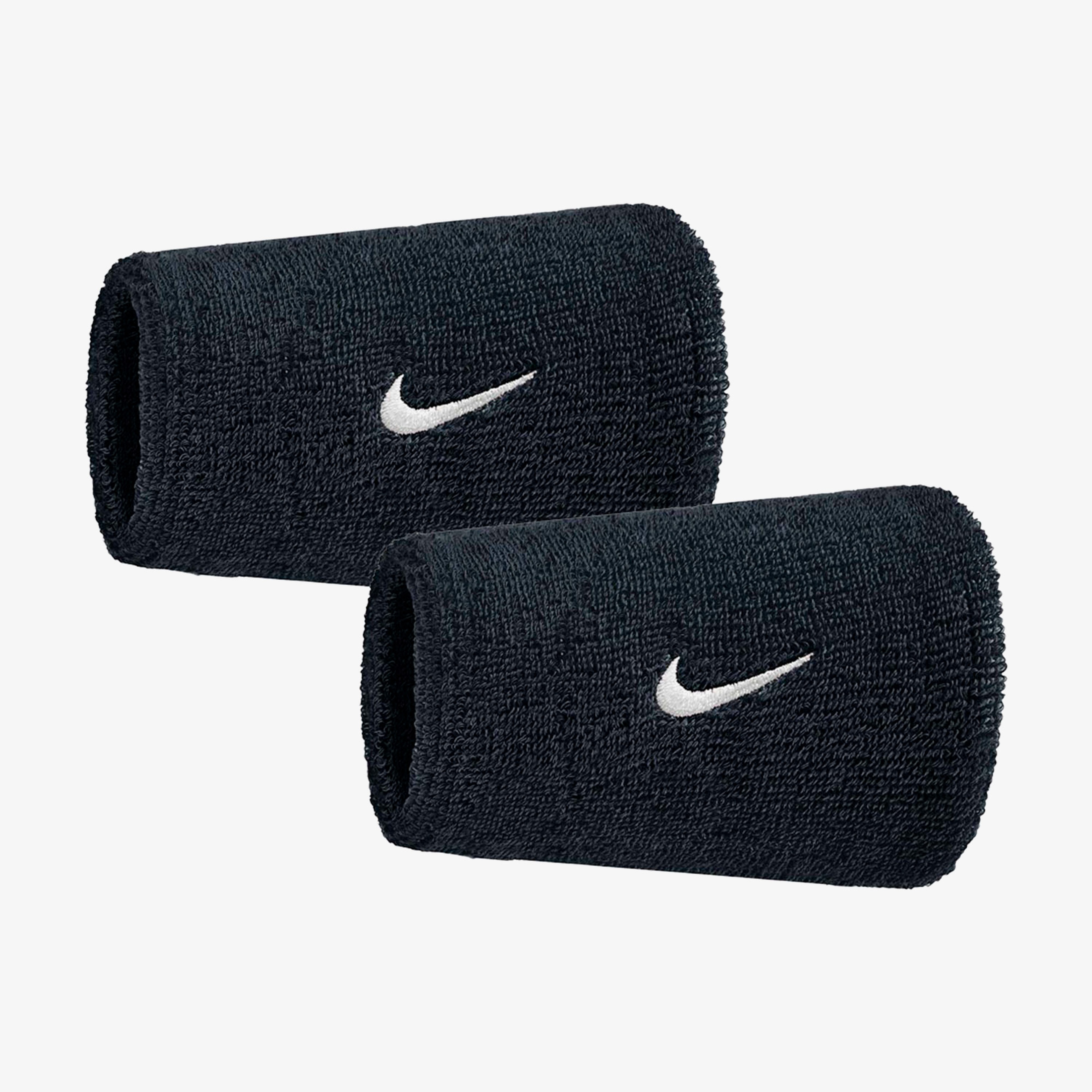 Nike Swoosh Classic Doublewide Wristbands 2li Erkek Siyah Antrenman Bileklik