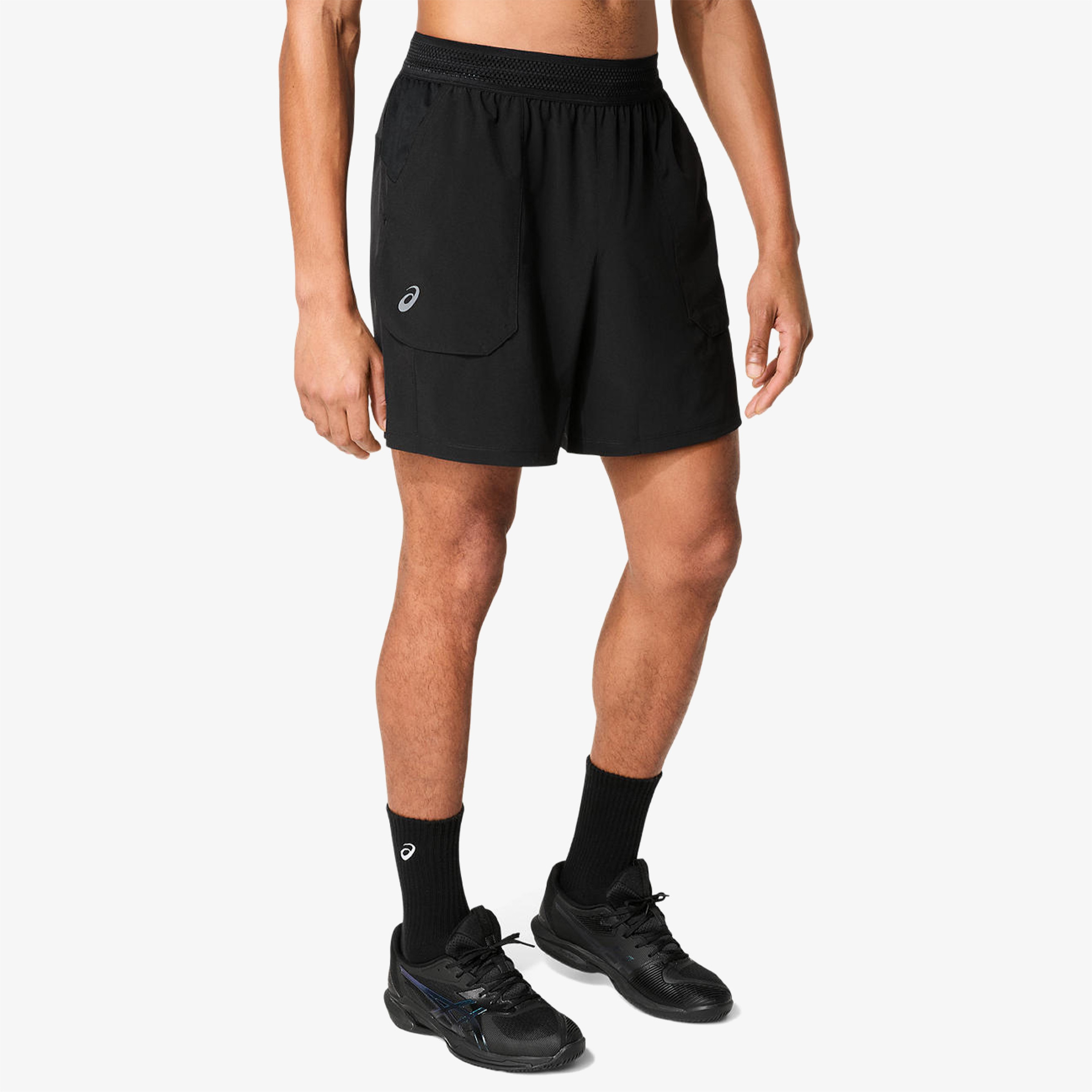 Asics Match 7in Erkek Siyah Tenis Şortu