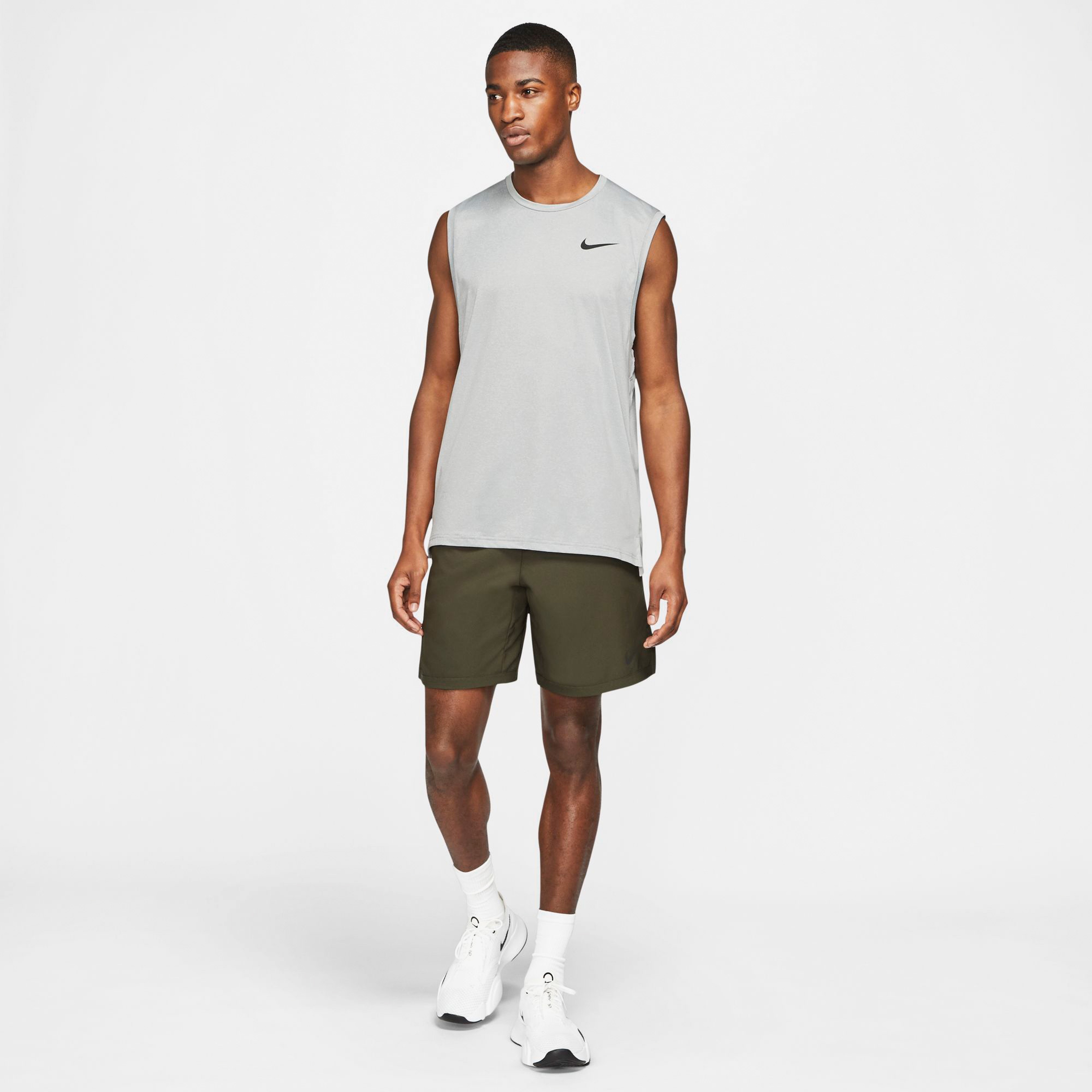 Nike Pro Dri-Fit Hyper Dry Top Tank Erkek Gri T-Shirt