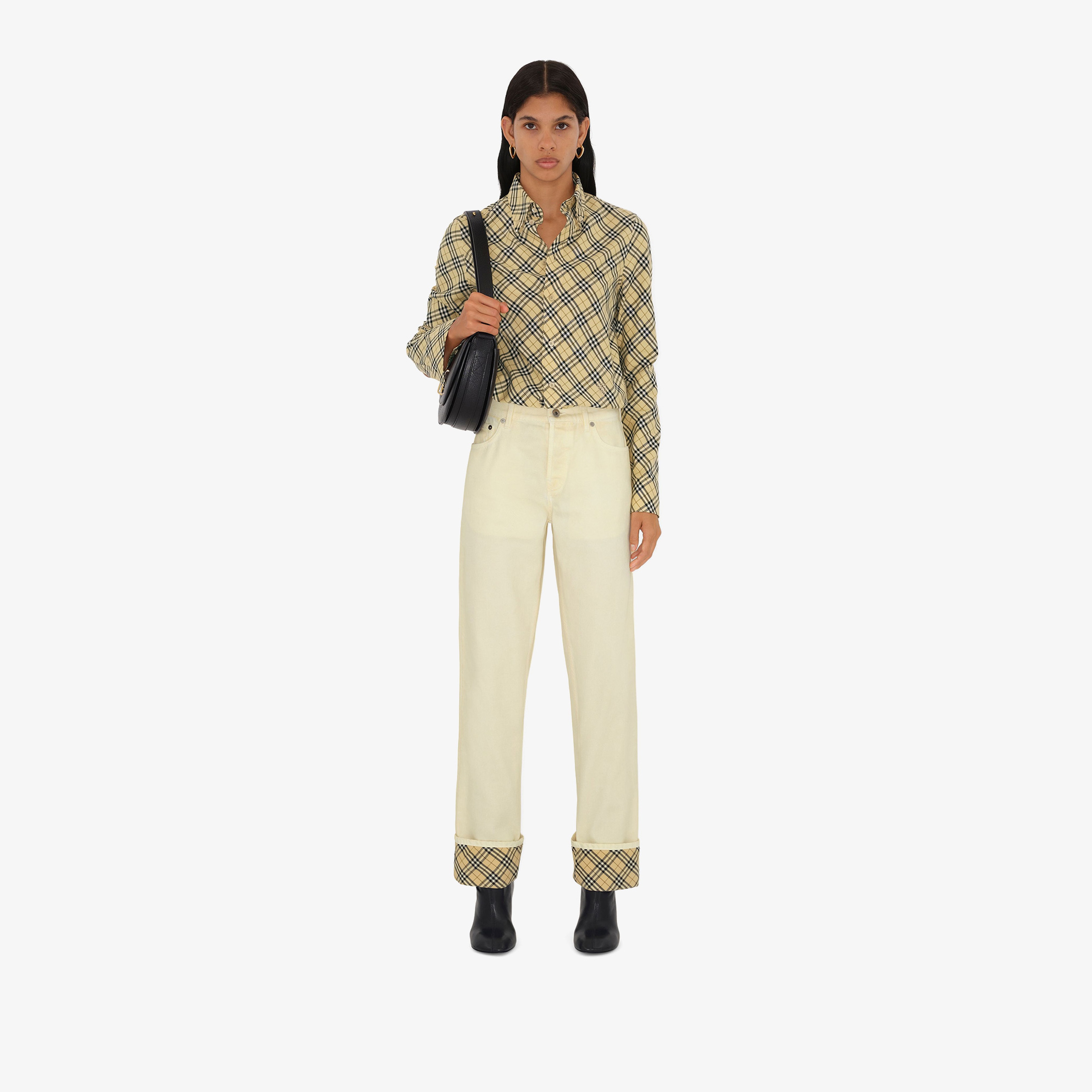 Burberry Kadın Beyaz Pantolon